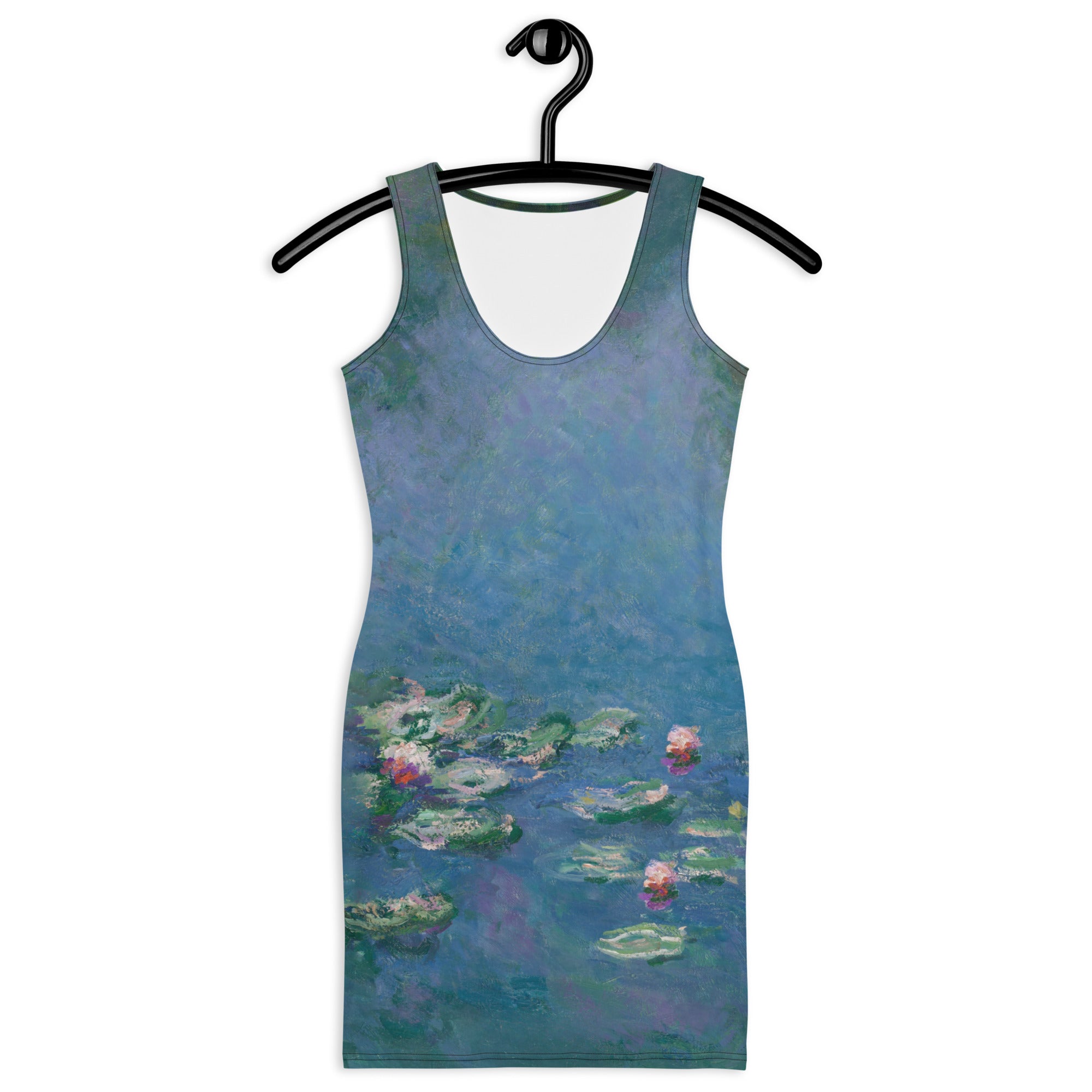 Claude Monet 'Waterlelies' beroemde schilderij bodycon-jurk | Premium kunstjurk
