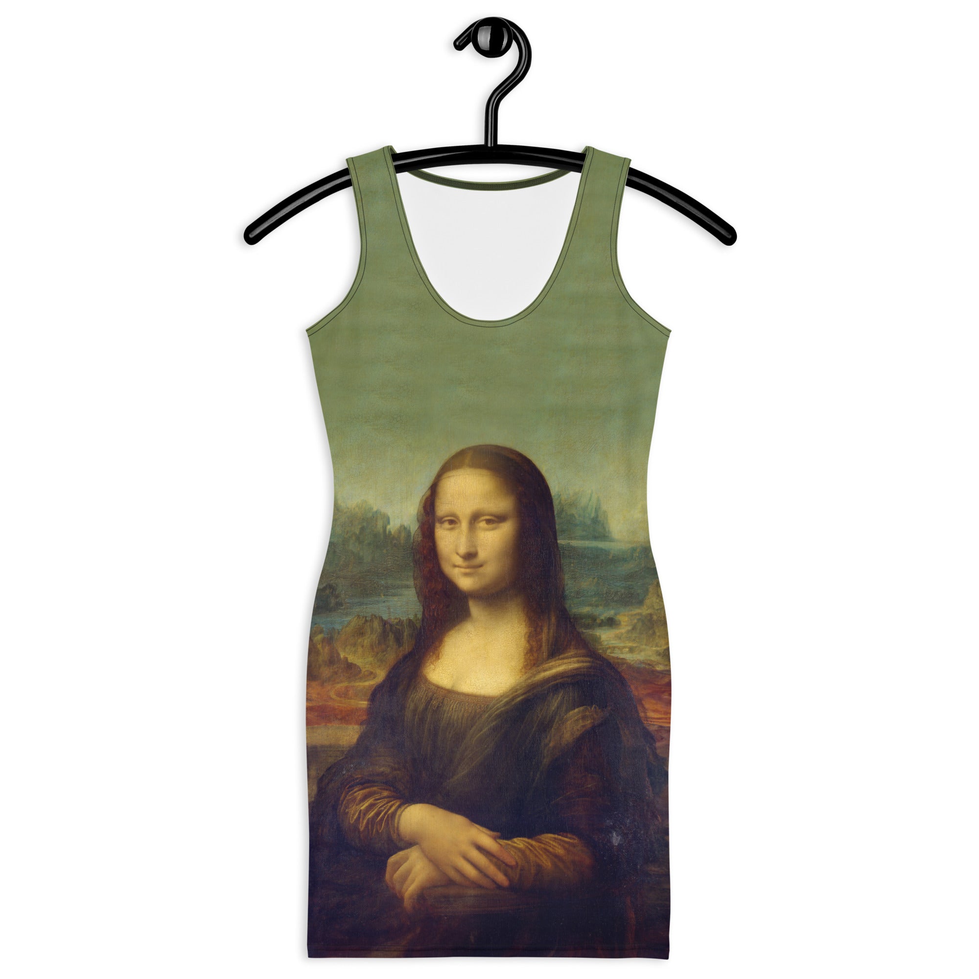 Leonardo da Vinci 'Mona Lisa' beroemde schilderij bodycon-jurk | Premium kunstjurk