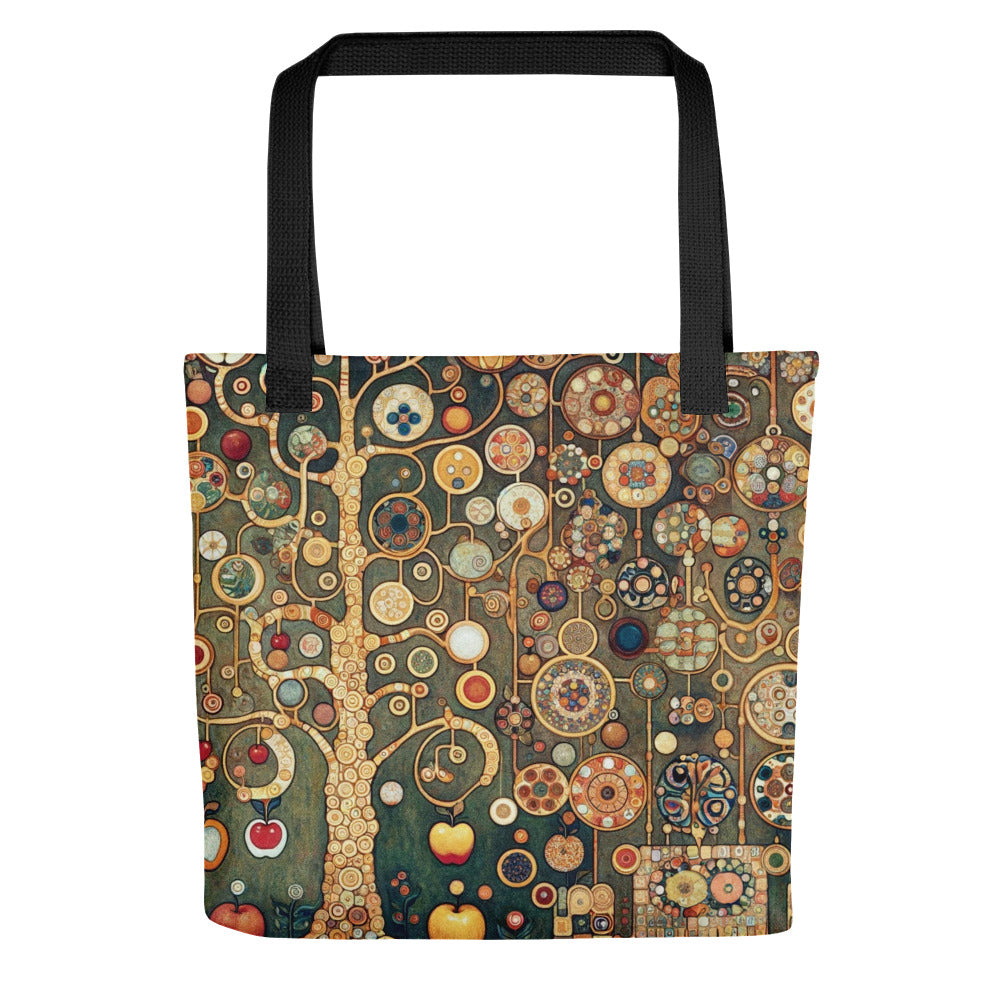Gustav Klimt 'Appelboom' Beroemde Schilderij Totebag | Allover print kunst draagtas