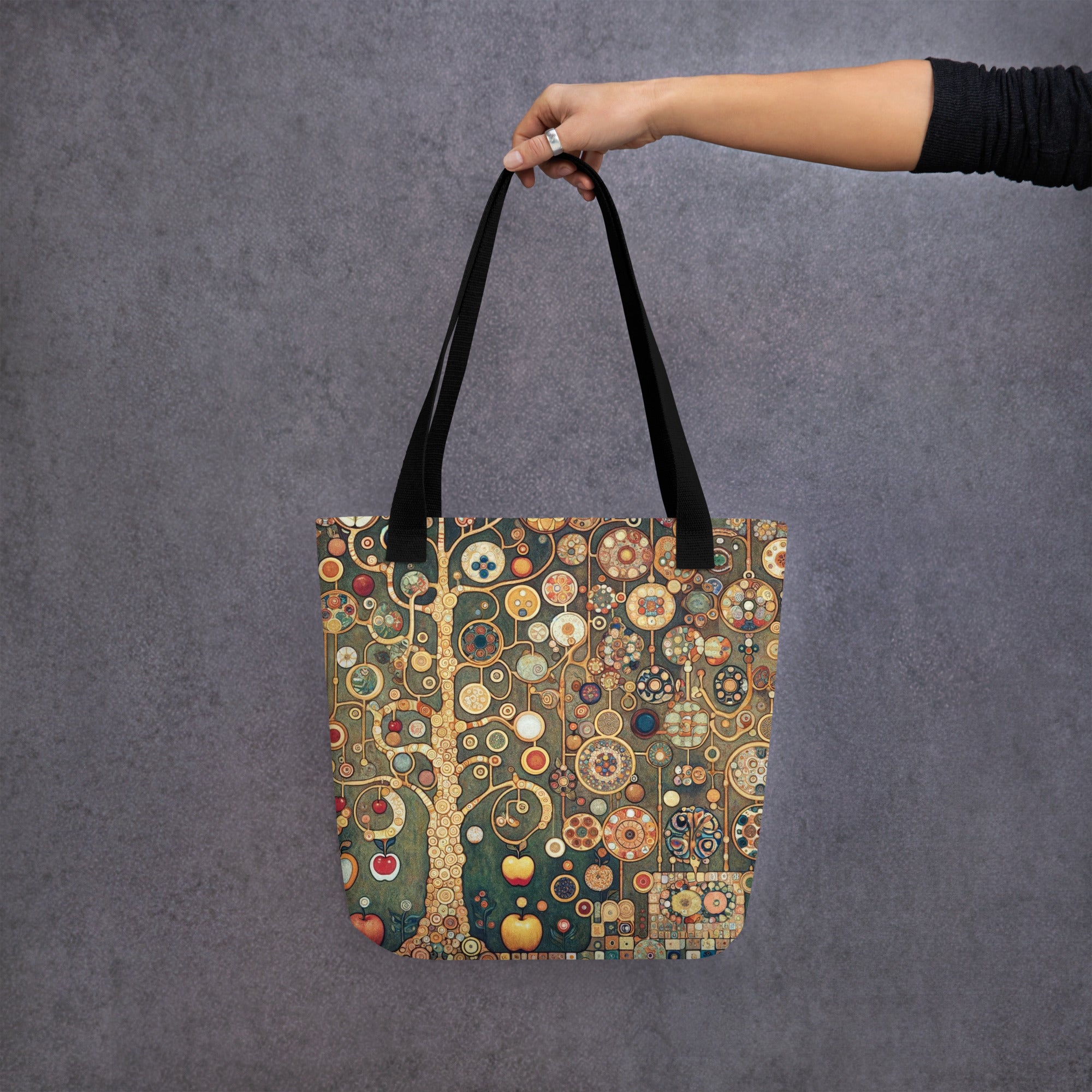 Gustav Klimt 'Appelboom' Beroemde Schilderij Totebag | Allover print kunst draagtas