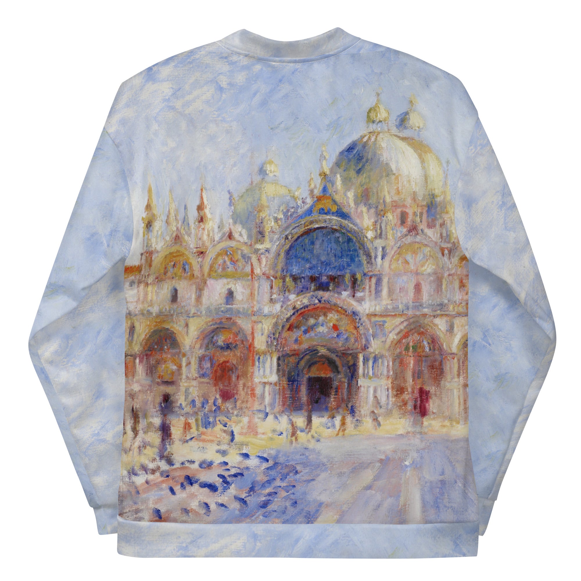 Pierre-Auguste Renoir 'Het Piazza San Marco, Venetië' Beroemd schilderij Bomberjack | Allover print unisex kunstbommenwerperjack