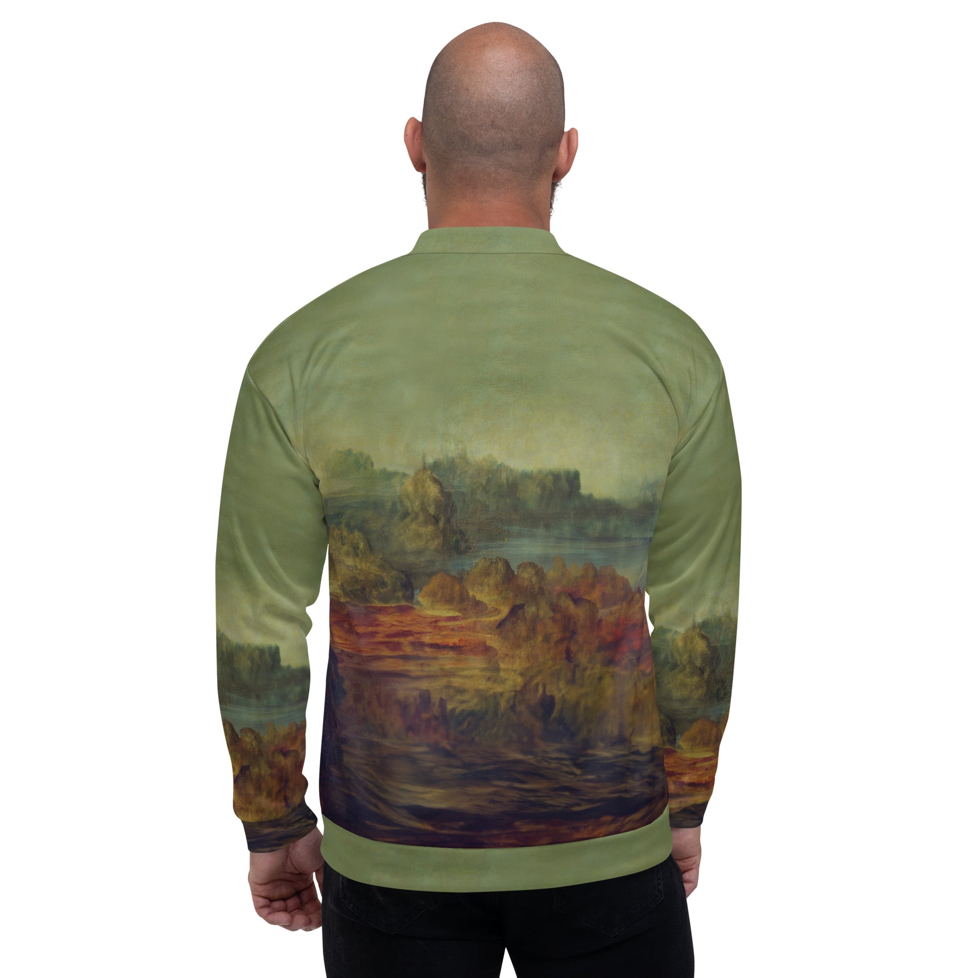 Leonardo da Vinci 'Mona Lisa' Beroemd schilderij Bomberjack | Allover print unisex kunstbommenwerperjack