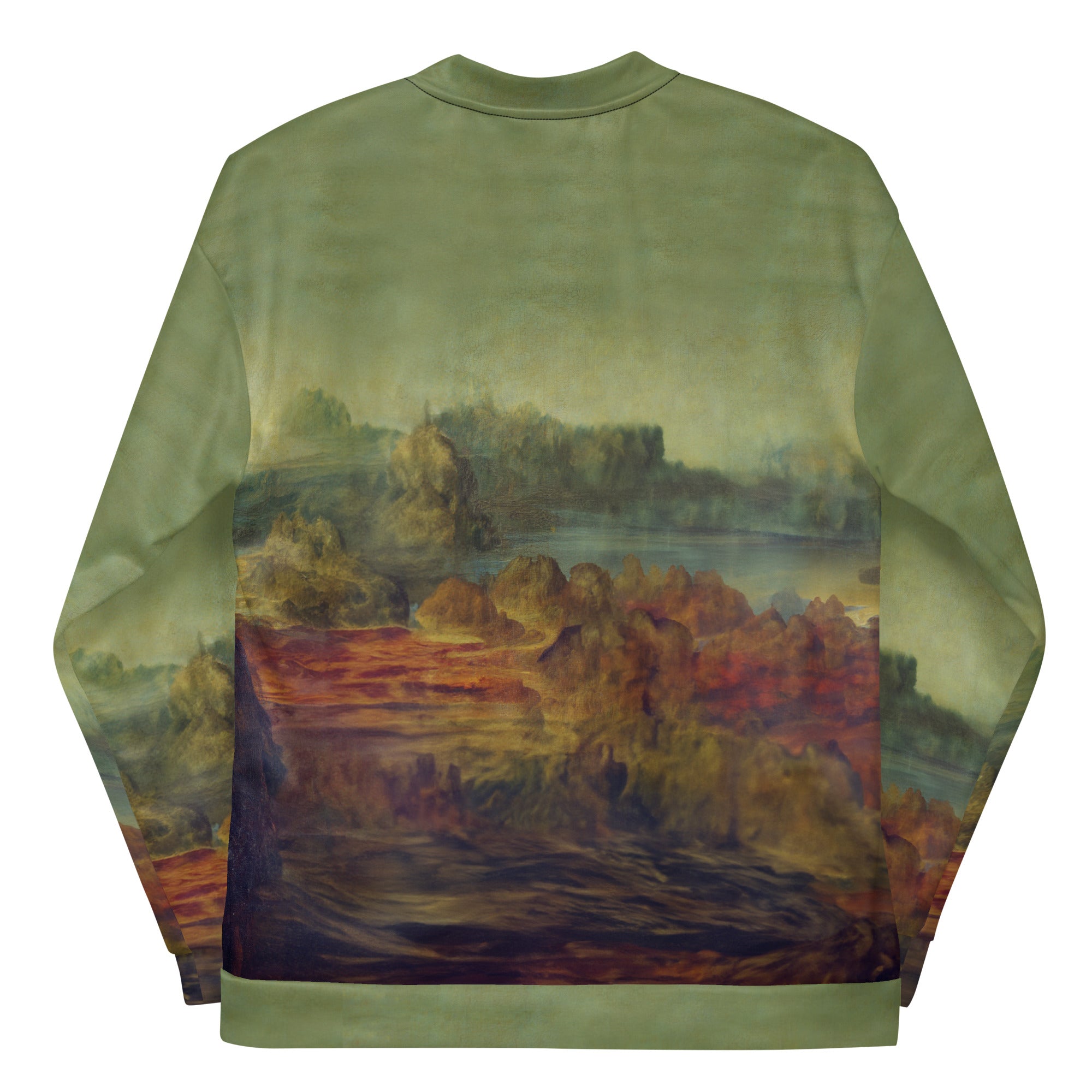 Leonardo da Vinci 'Mona Lisa' Beroemd schilderij Bomberjack | Allover print unisex kunstbommenwerperjack