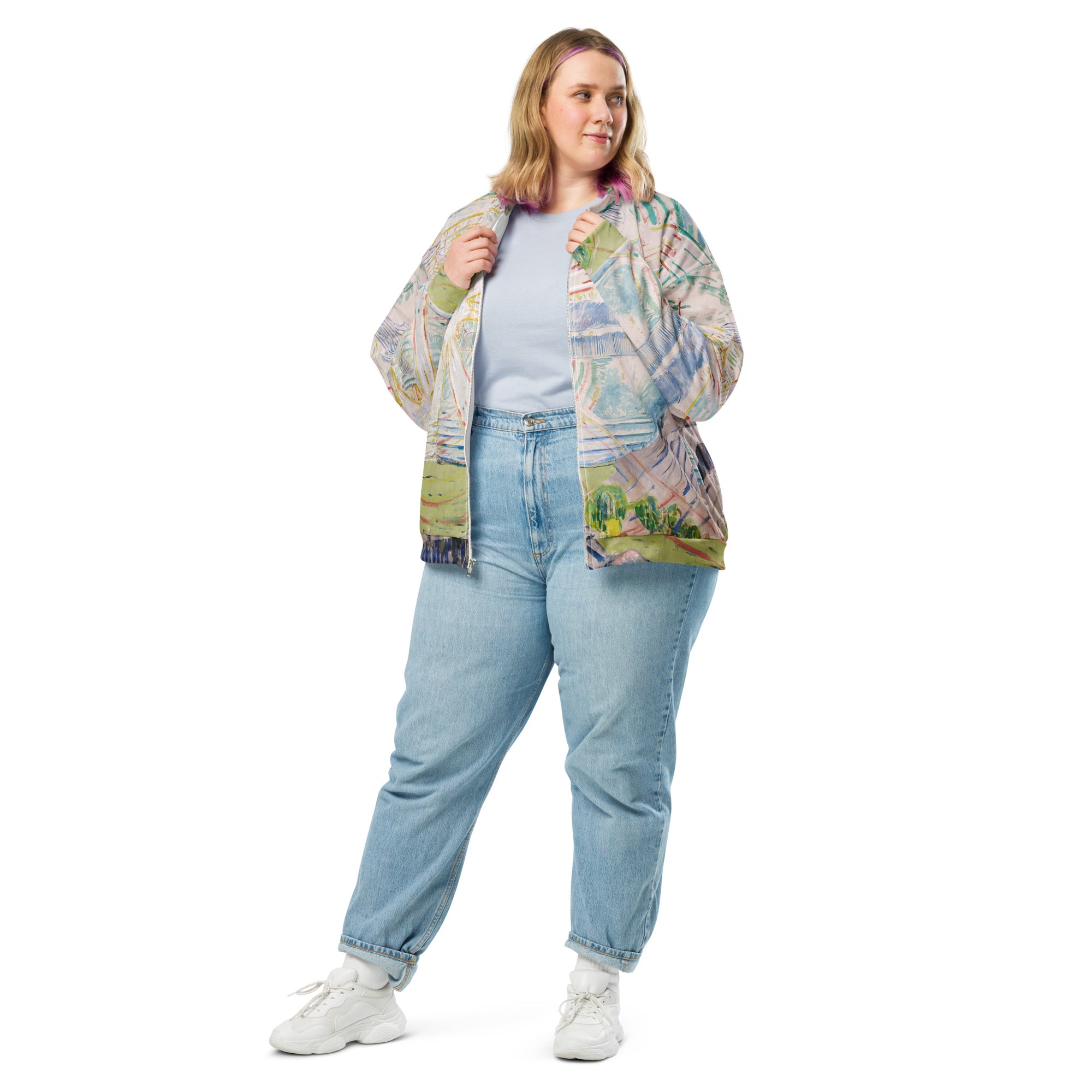 Edvard Munch 'The Sun' beroemde schilderij Bomberjack | Allover print unisex kunstbommenwerperjack