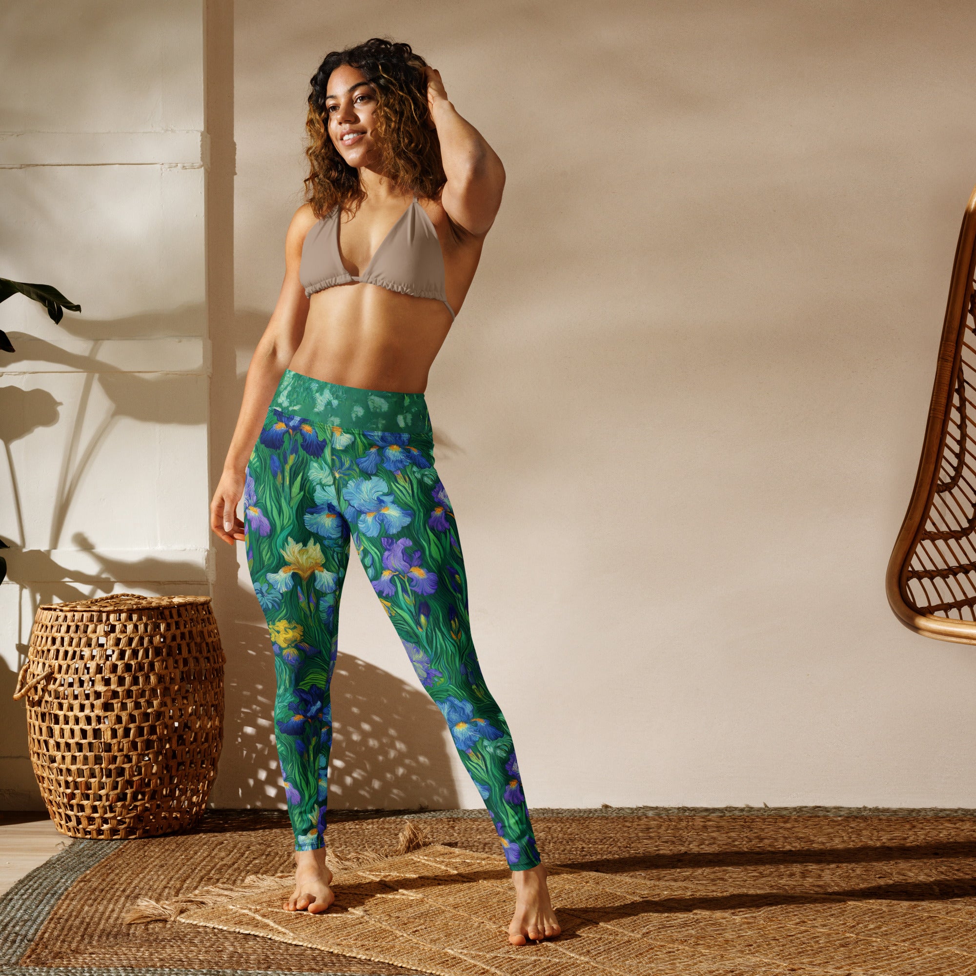 Vincent van Gogh 'Irissen' Beroemd schilderij Yogalegging | Premium kunstyoga-legging