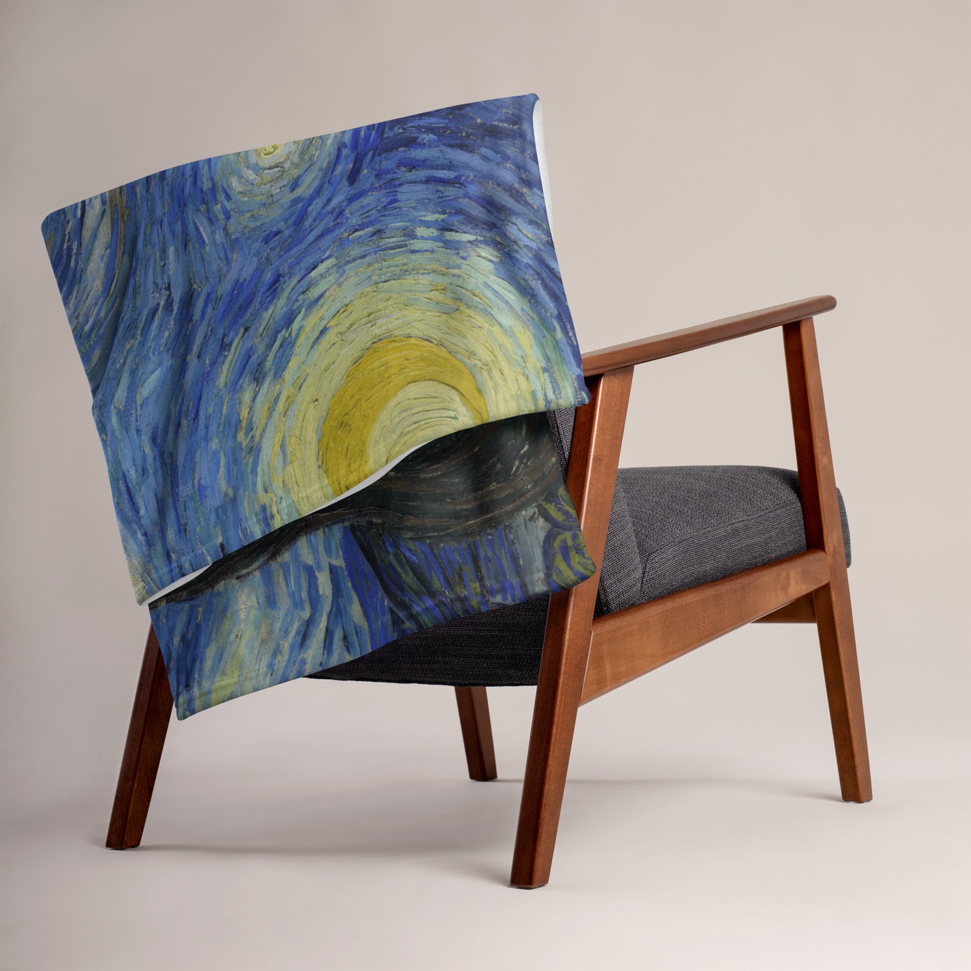 Überwurfdecke „Sternennacht“ von Vincent van Gogh, berühmtes Gemälde | Hochwertiger Kunstüberwurf