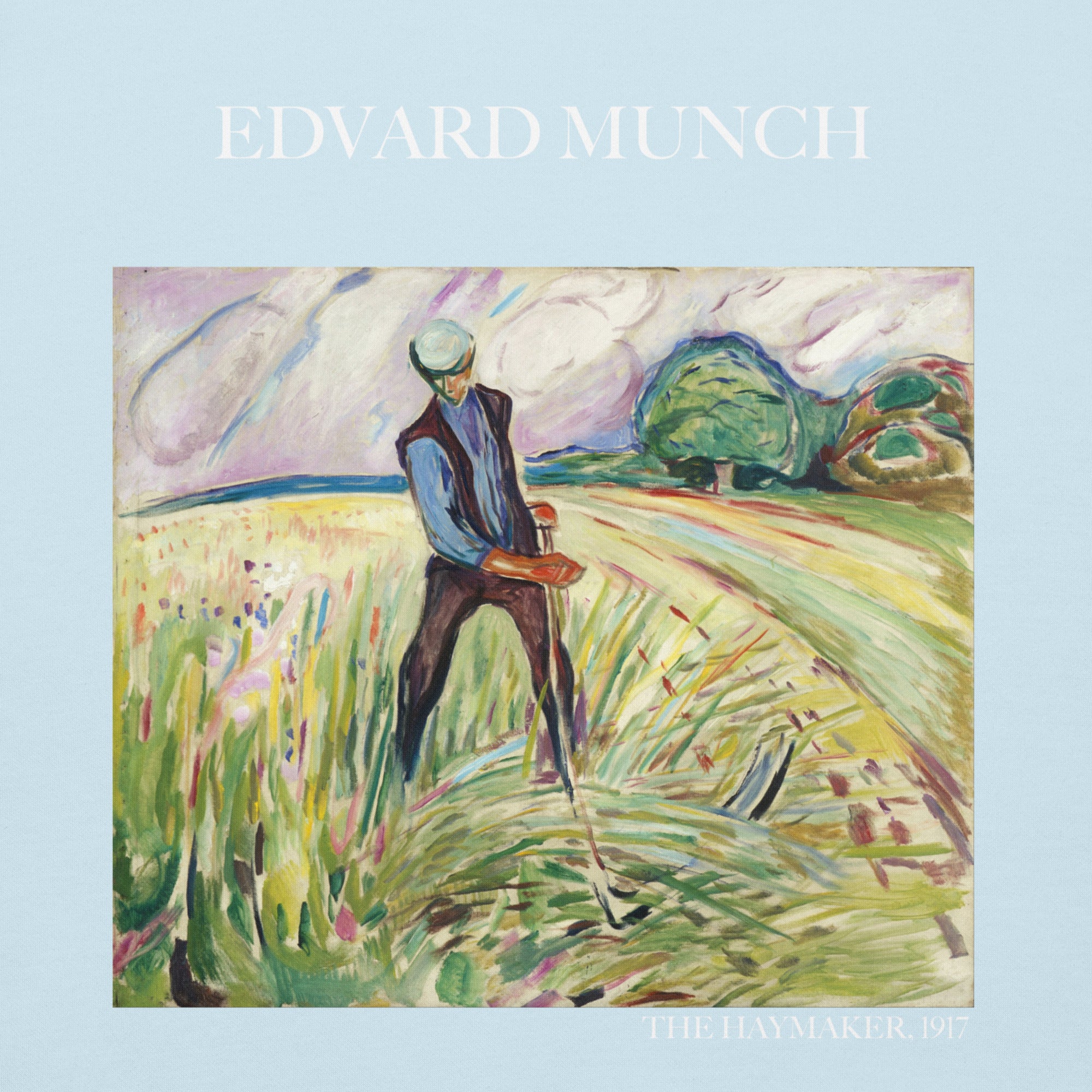 Edvard Munch „Der Heumacher“ – Berühmtes Gemälde – Kapuzenpullover | Unisex Premium Kunst-Kapuzenpullover