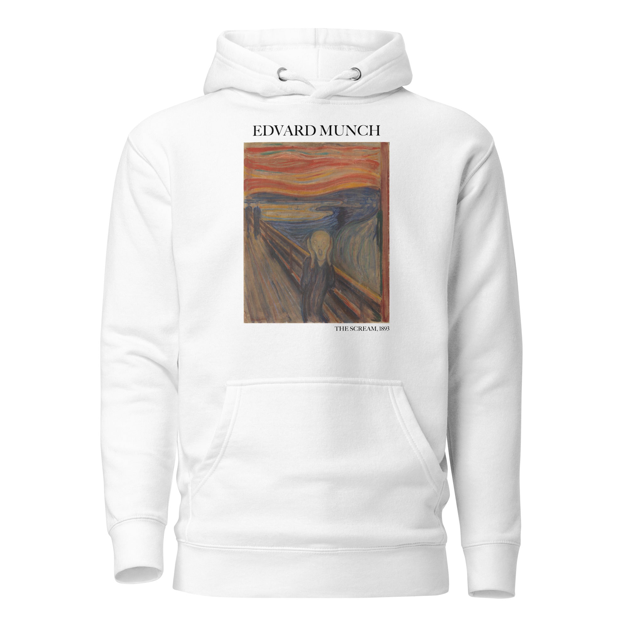 Edvard Munch 'The Scream' beroemde schilderij hoodie | Unisex premium kunst hoodie