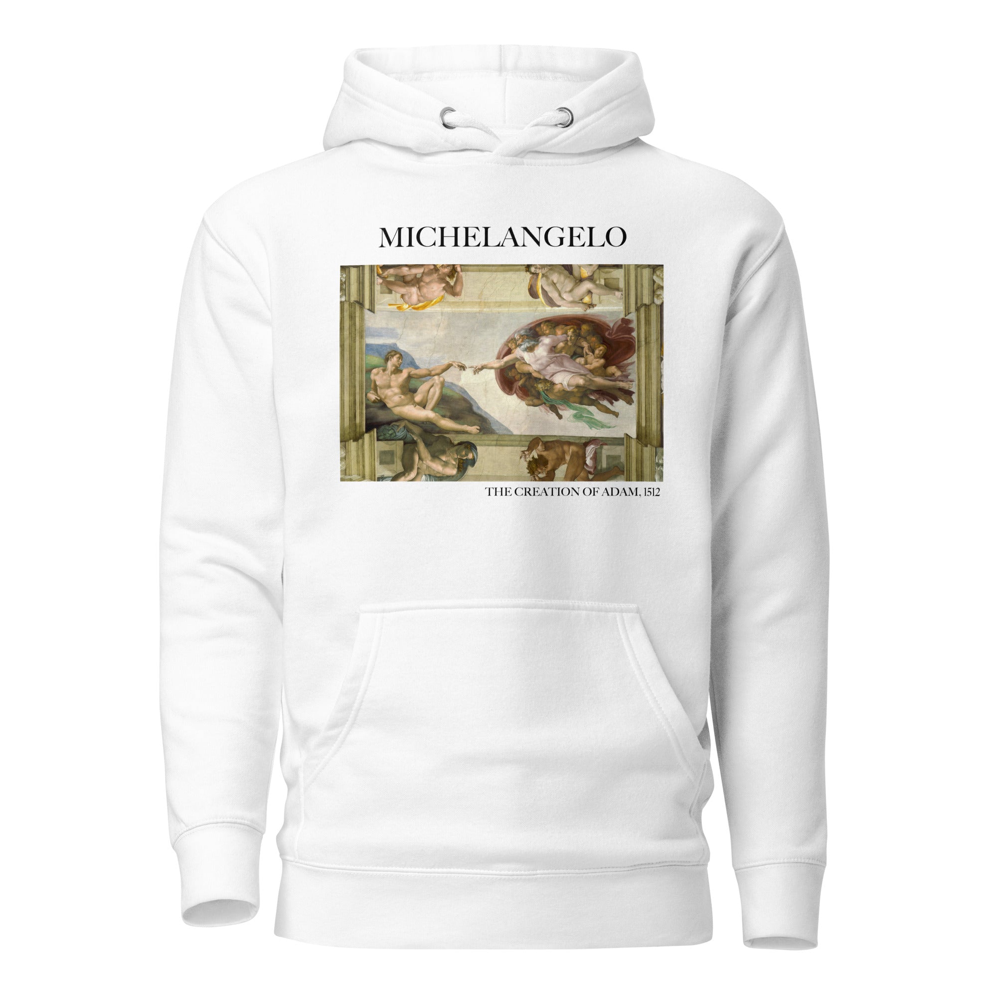 Michelangelo 'De schepping van Adam' beroemde schilderij hoodie | Unisex premium kunst hoodie