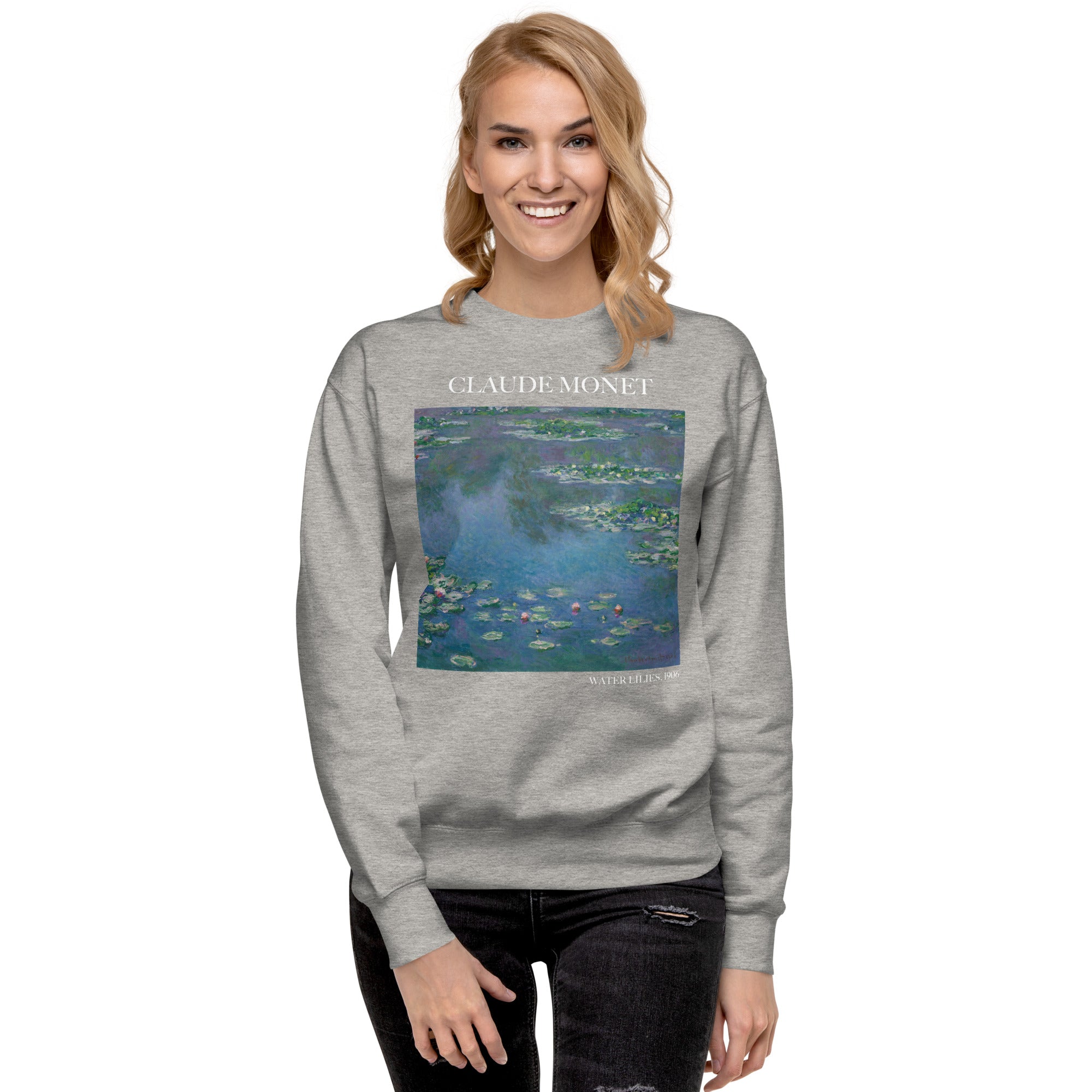 Sweatshirt „Seerosen“ von Claude Monet, berühmtes Gemälde, Premium-Unisex-Sweatshirt