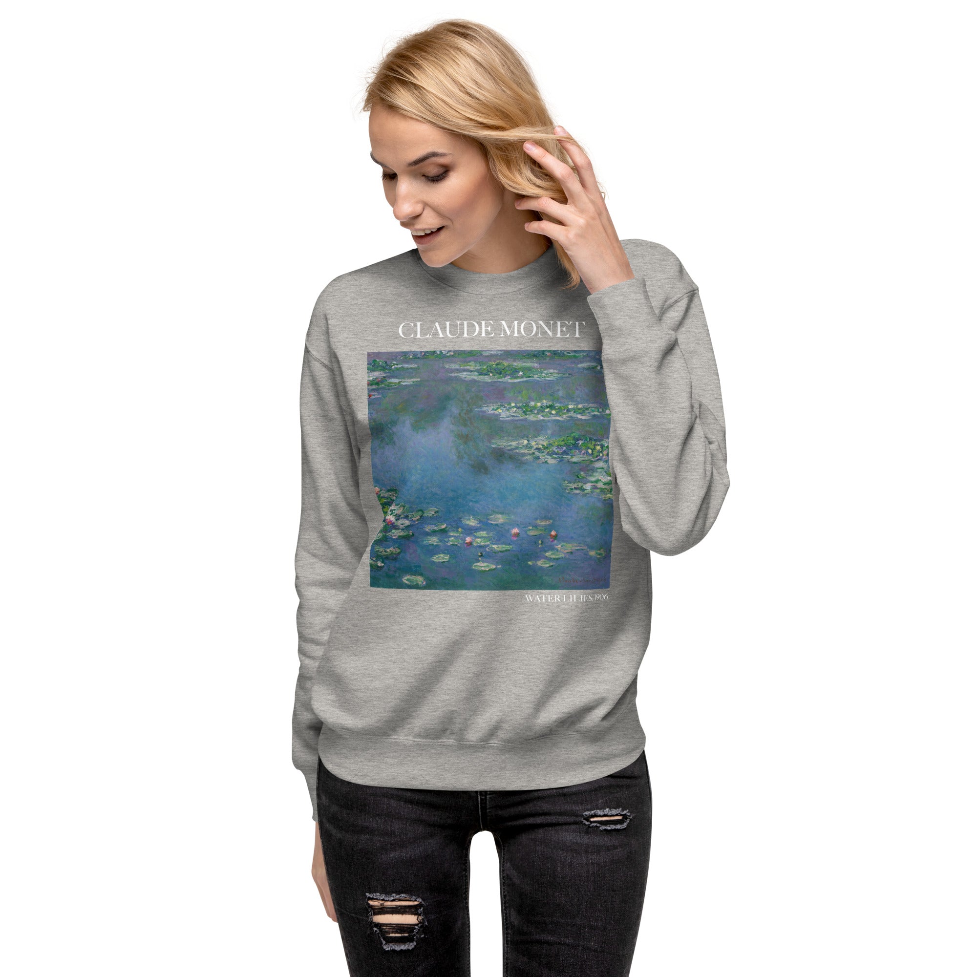 Sweatshirt „Seerosen“ von Claude Monet, berühmtes Gemälde, Premium-Unisex-Sweatshirt