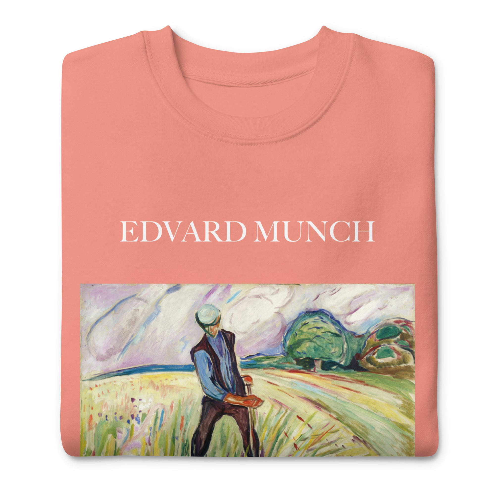 Sweatshirt mit berühmtem Gemälde „Der Heumacher“ von Edvard Munch, Premium-Unisex-Sweatshirt
