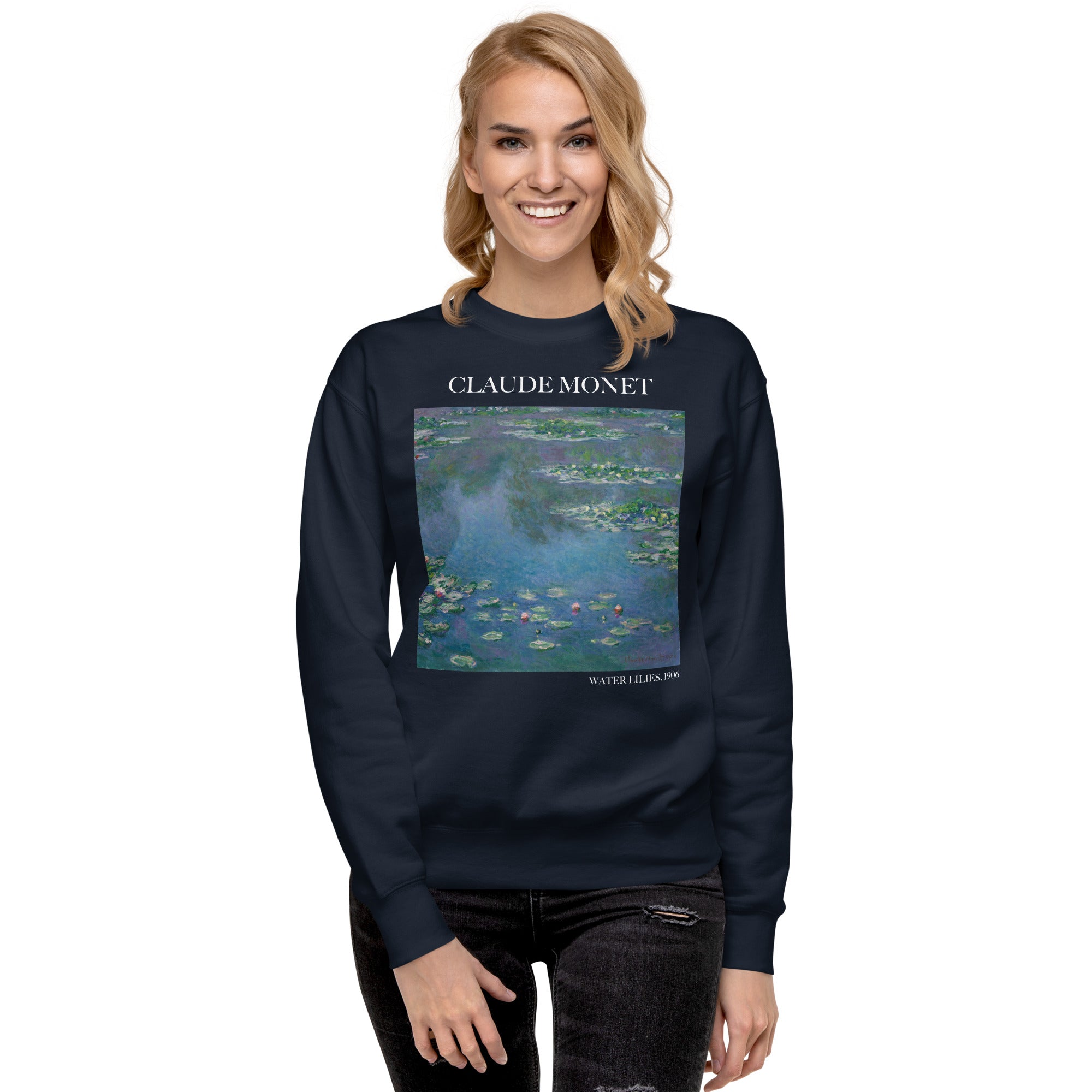 Sweatshirt „Seerosen“ von Claude Monet, berühmtes Gemälde, Premium-Unisex-Sweatshirt