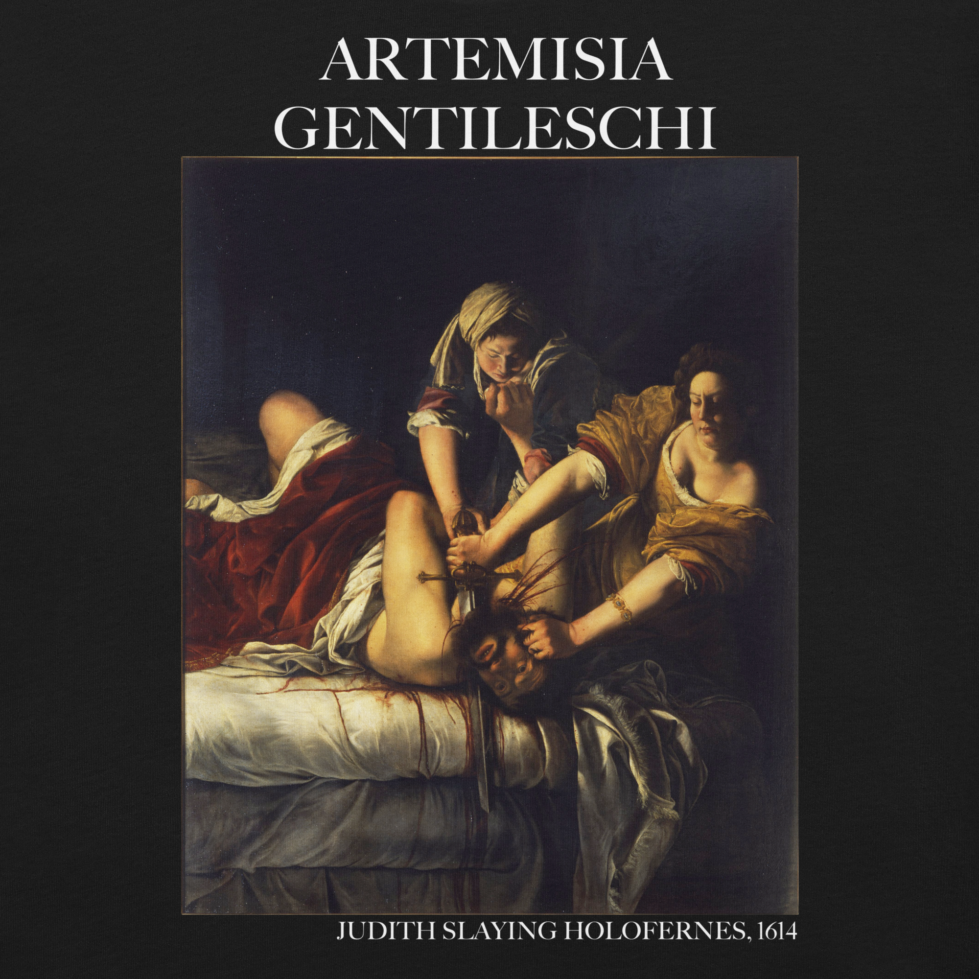 Artemisia Gentileschi 'Judith Slaying Holofernes' Beroemde schilderij T-shirt | Unisex klassiek kunst-T-shirt