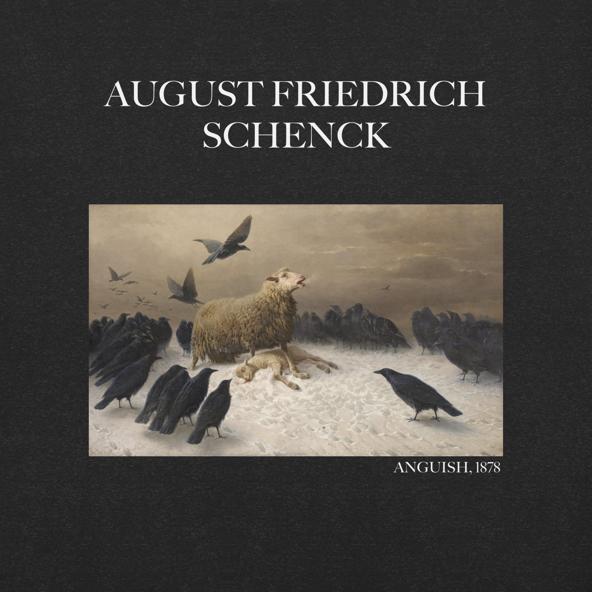 August Friedrich Schenck 'Anguish' Famous Painting T-Shirt | Unisex Classic Art Tee