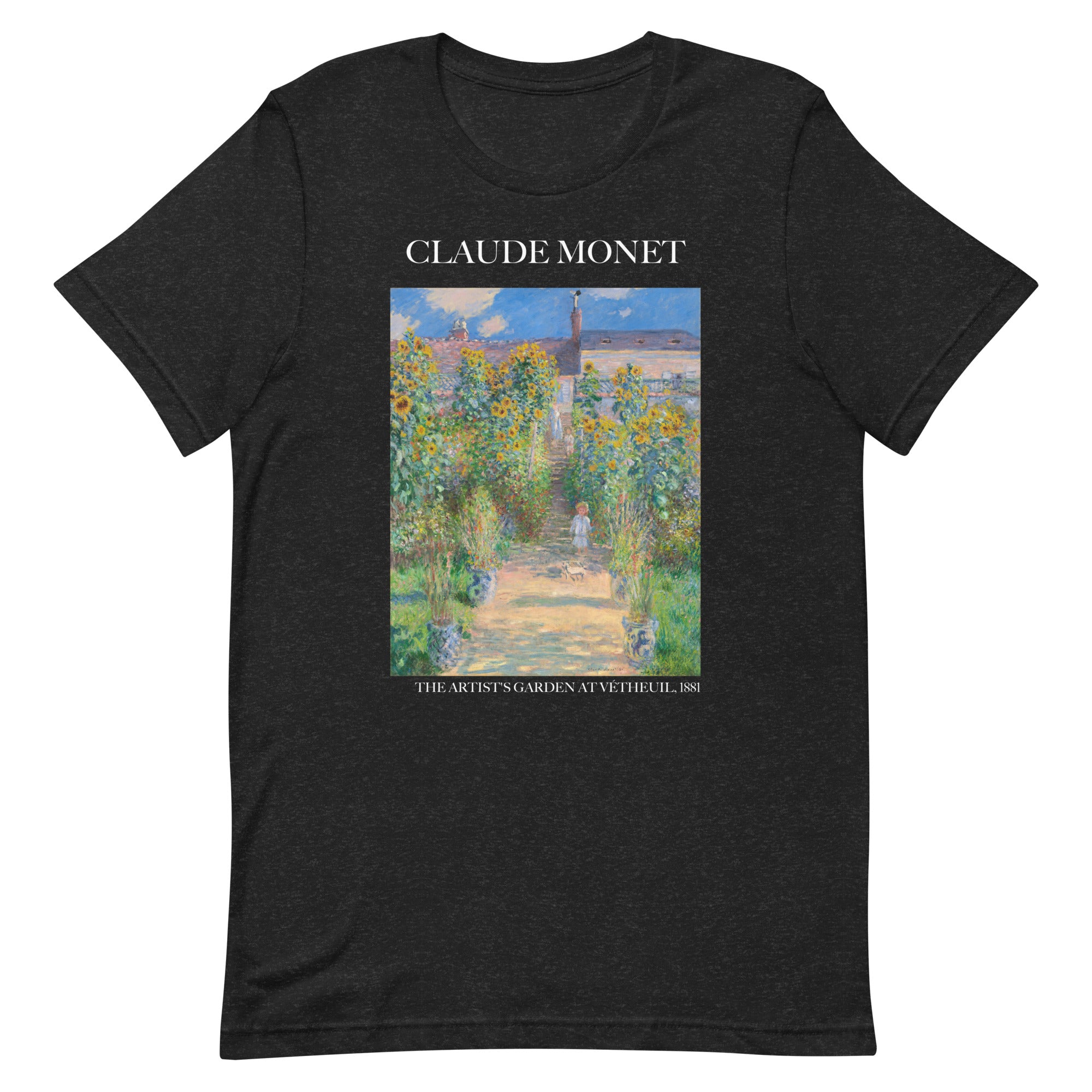 Claude Monet 'De tuin van de kunstenaar in Vétheuil' Beroemd schilderij T-shirt | Unisex klassiek kunst-T-shirt