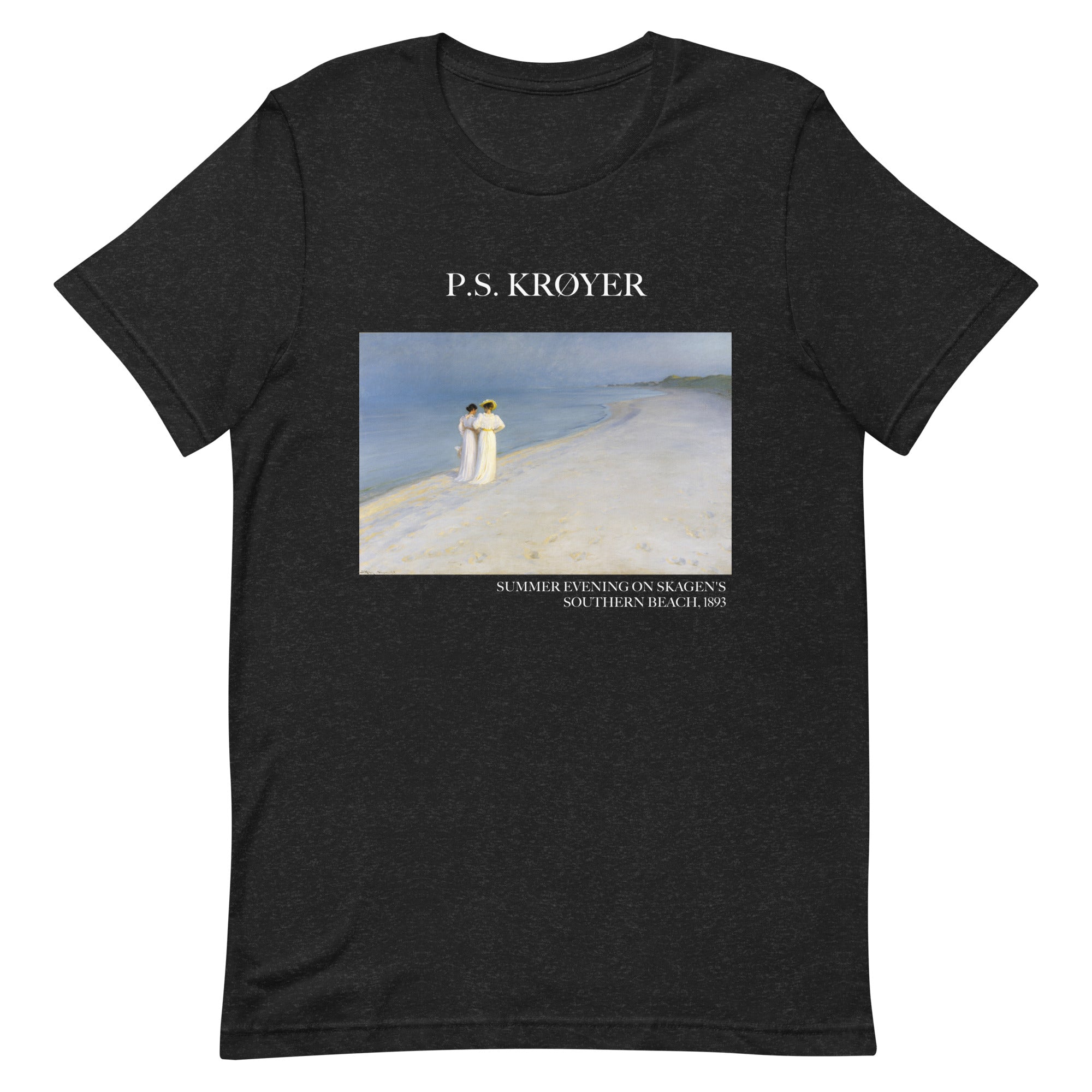 PS Krøyer 'Zomeravond op het zuidelijke strand van Skagen' Beroemd schilderij T-shirt | Unisex klassiek kunst-T-shirt
