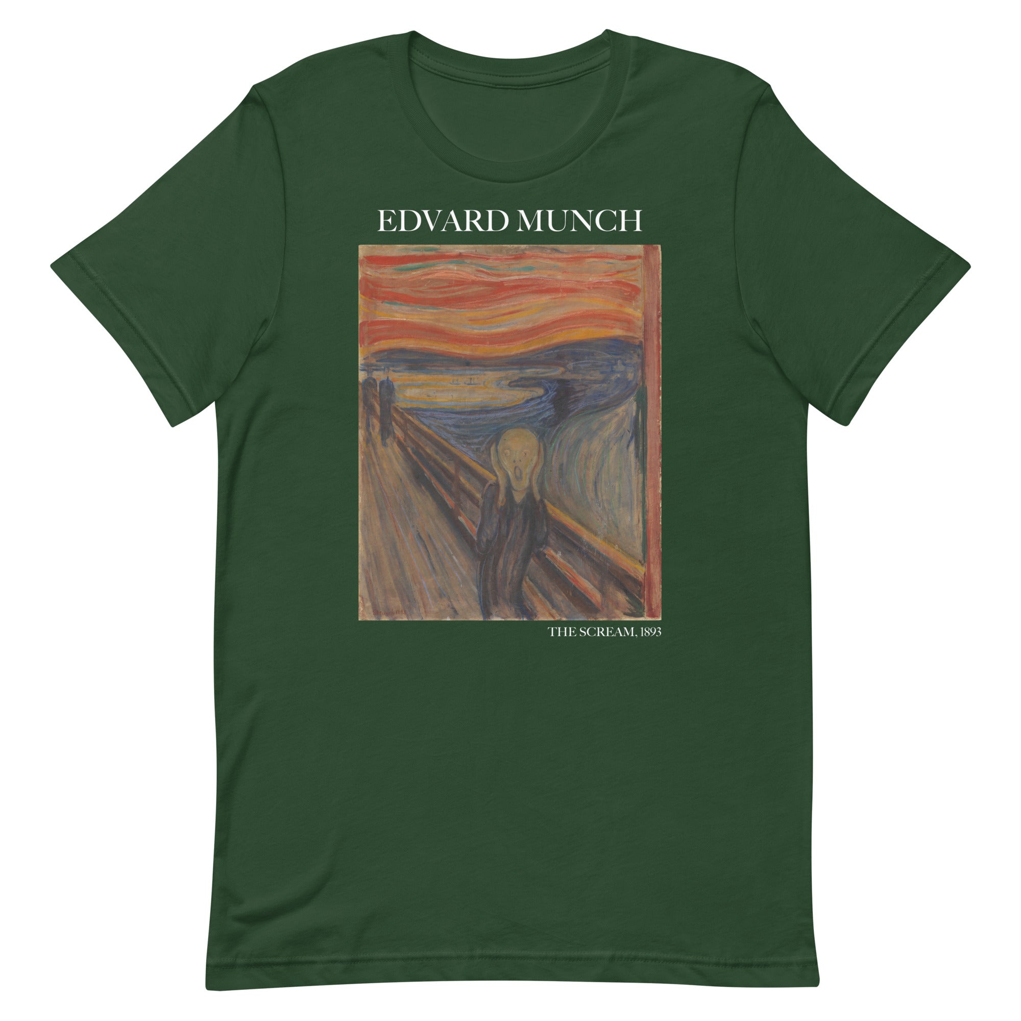 Edvard Munch 'The Scream' Beroemde Schilderij T-shirt | Unisex klassiek kunst-T-shirt