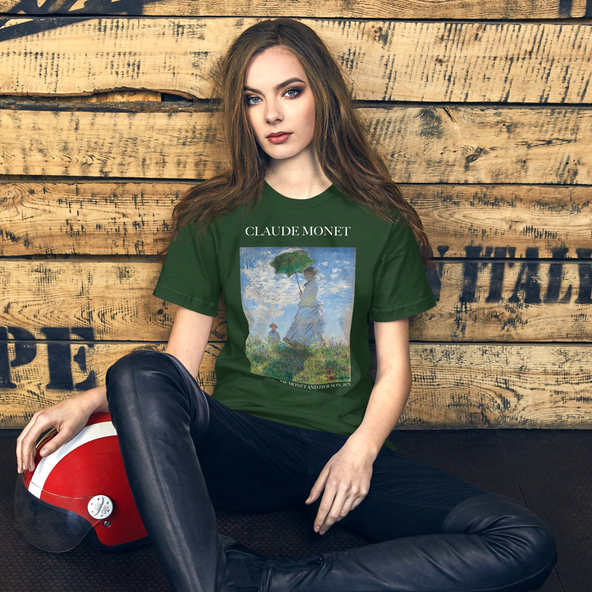 Claude Monet 'Madame Monet and Her Son' Famous Painting T-Shirt | Unisex Classic Art Tee