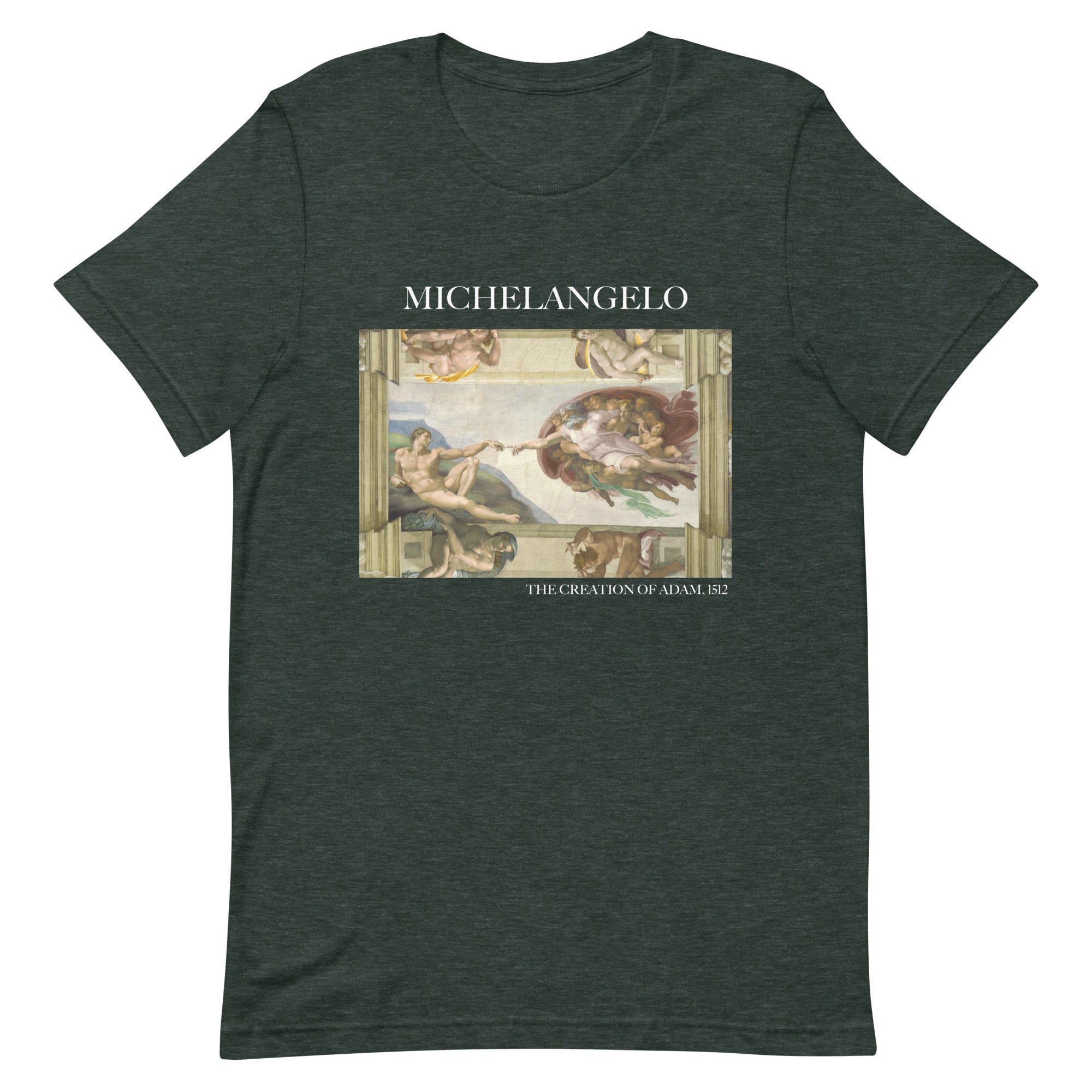 Michelangelo 'De creatie van Adam' Beroemd schilderij T-shirt | Unisex klassiek kunst-T-shirt