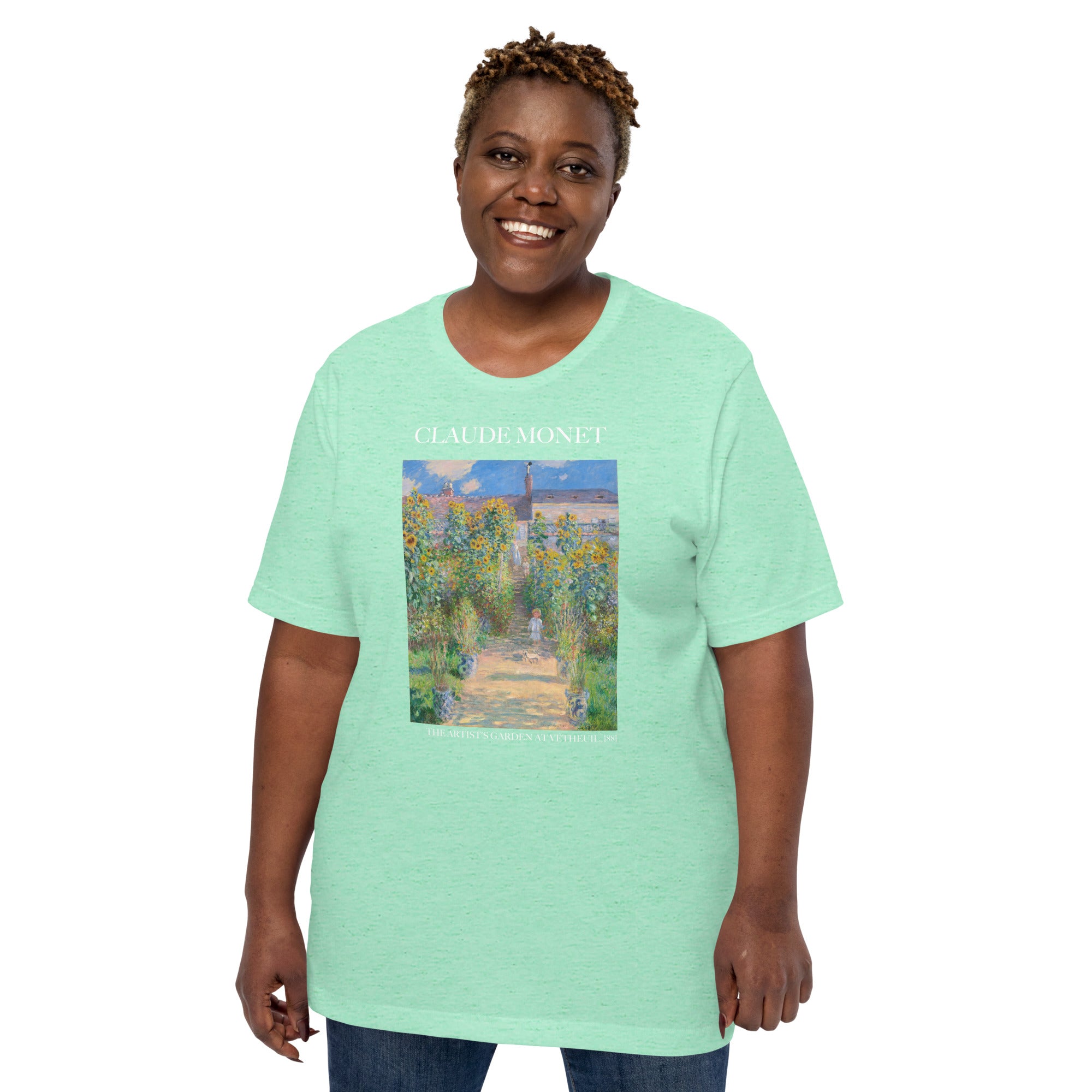 Claude Monet 'De tuin van de kunstenaar in Vétheuil' Beroemd schilderij T-shirt | Unisex klassiek kunst-T-shirt