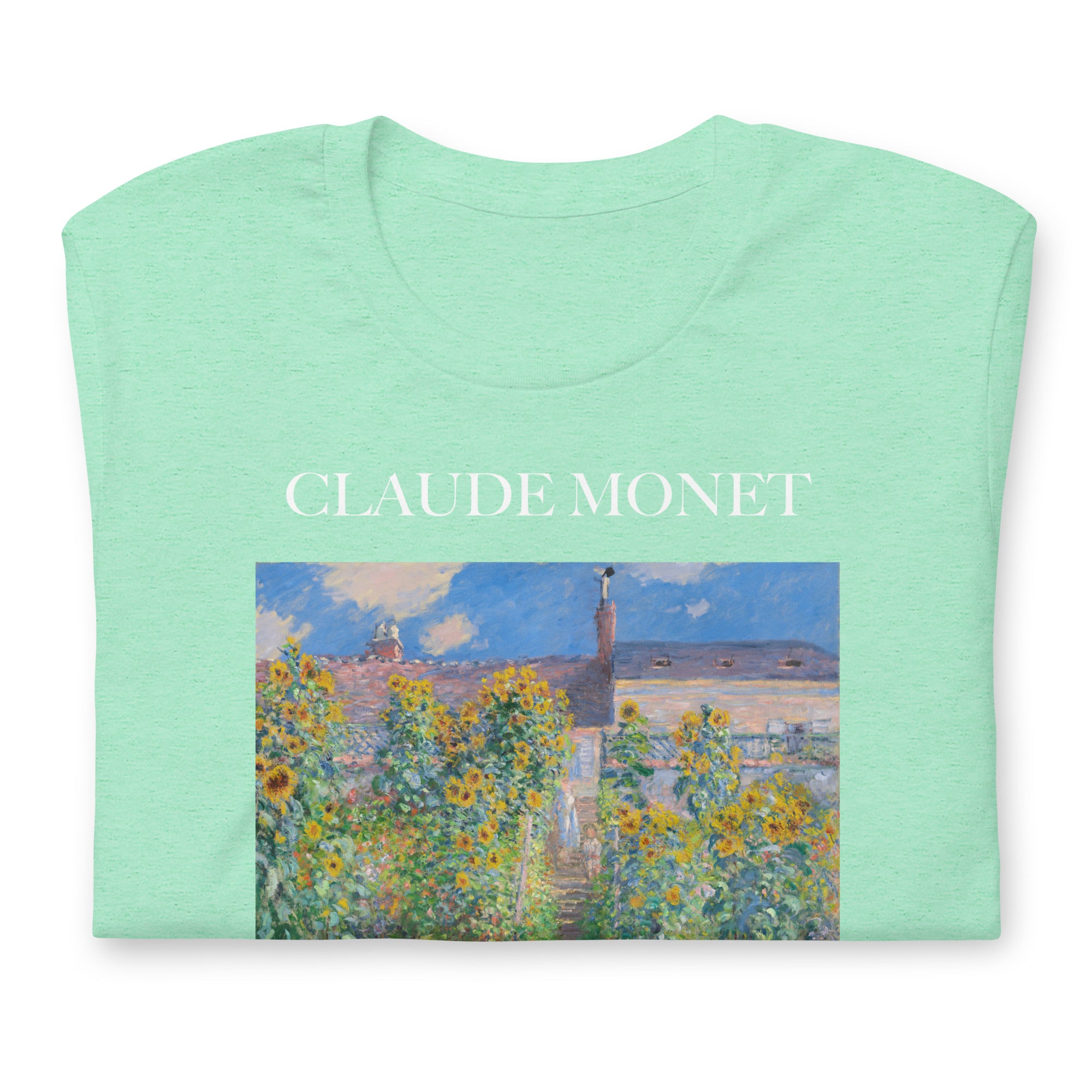 Claude Monet 'De tuin van de kunstenaar in Vétheuil' Beroemd schilderij T-shirt | Unisex klassiek kunst-T-shirt