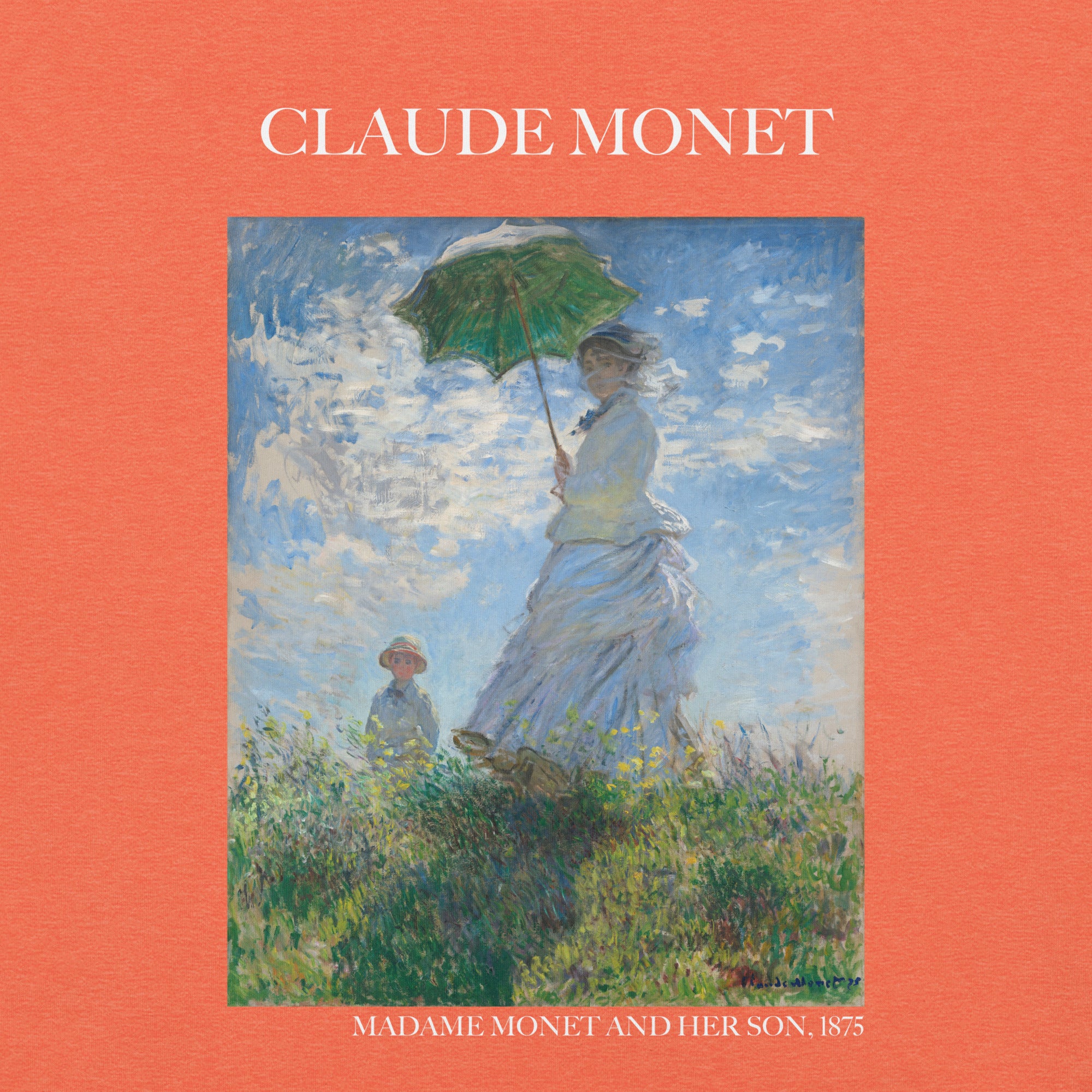 Claude Monet 'Madame Monet and Her Son' Famous Painting T-Shirt | Unisex Classic Art Tee
