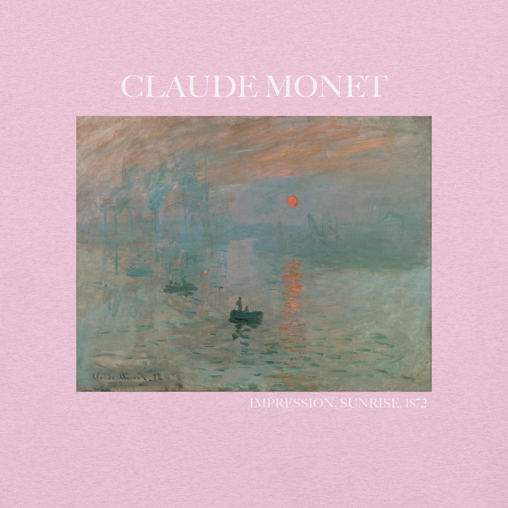 Claude Monet T-Shirt „Impression, Sonnenaufgang“, berühmtes Gemälde, Unisex, klassisches Kunst-T-Shirt