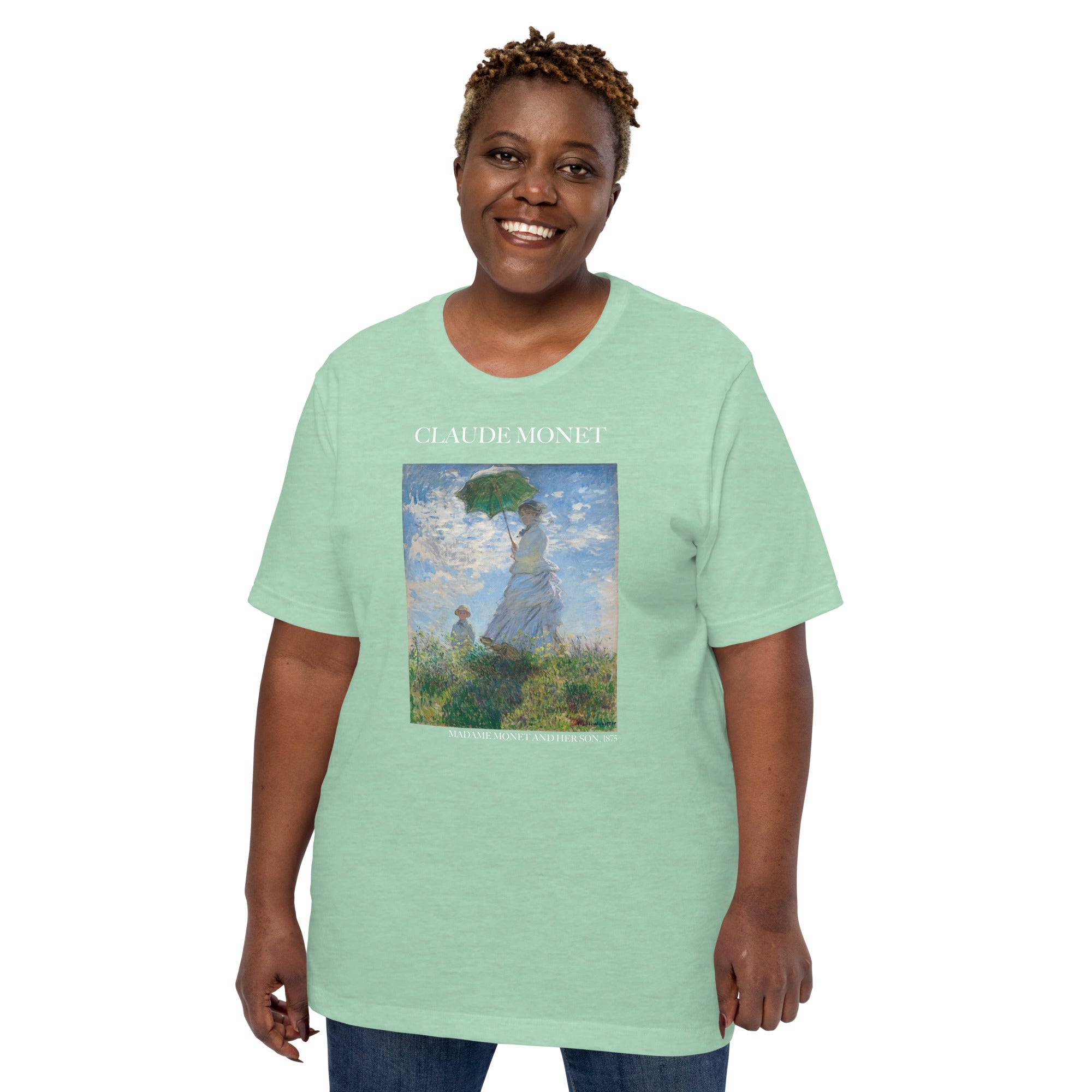 Claude Monet 'Madame Monet and Her Son' Famous Painting T-Shirt | Unisex Classic Art Tee