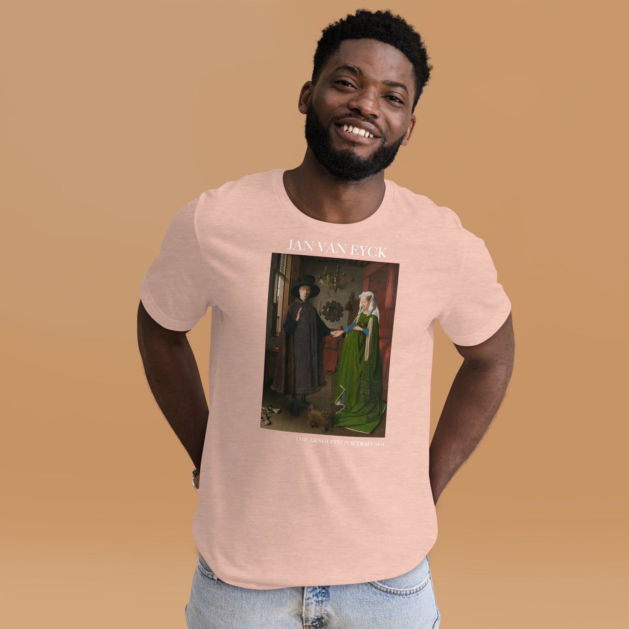 Jan van Eyck 'Het portret van Arnolfini' ("The Arnolfini Portrait") Beroemd Schilderij T-Shirt | Unisex Klassiek Kunst T-shirt