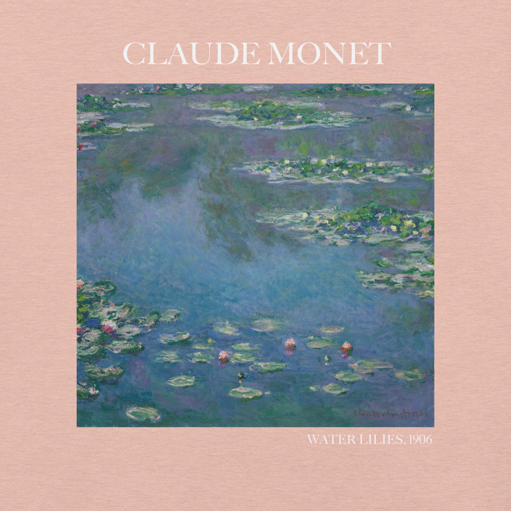 Beroemde schilderij van Claude Monet 'Waterlelies' T-shirt | Unisex klassiek kunst-T-shirt