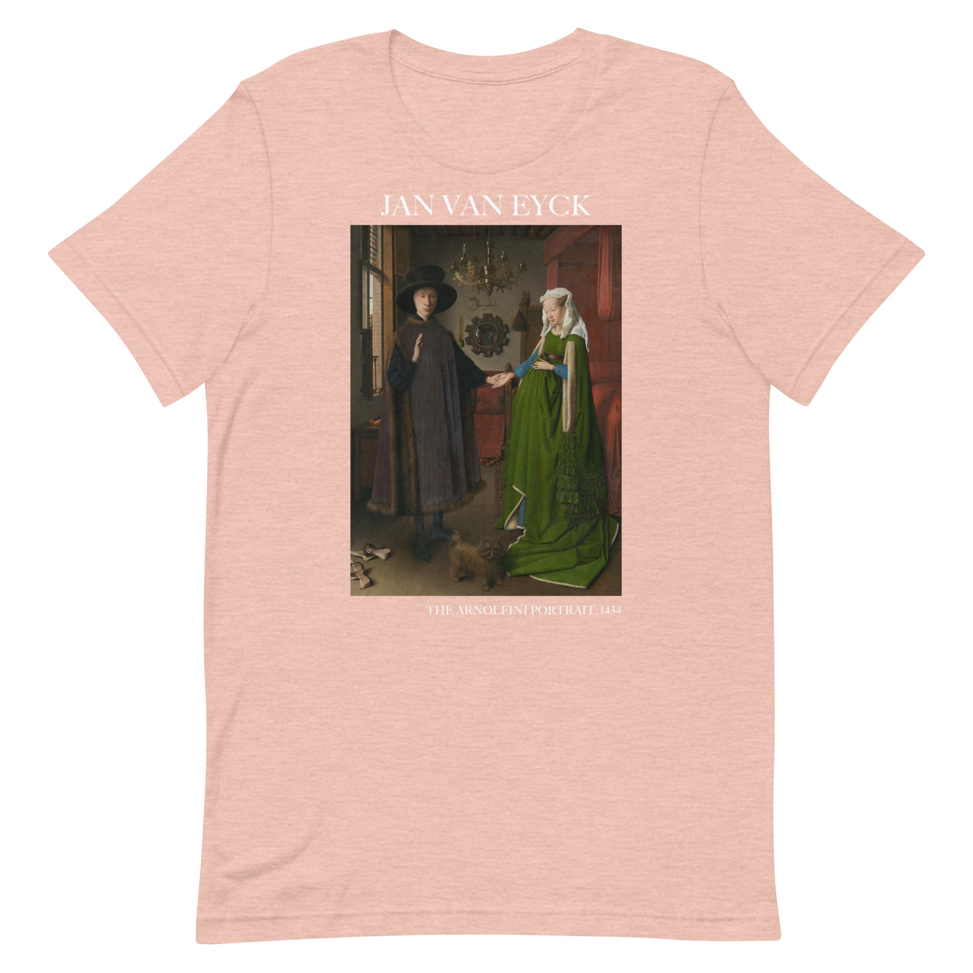 Jan van Eyck 'Het portret van Arnolfini' ("The Arnolfini Portrait") Beroemd Schilderij T-Shirt | Unisex Klassiek Kunst T-shirt
