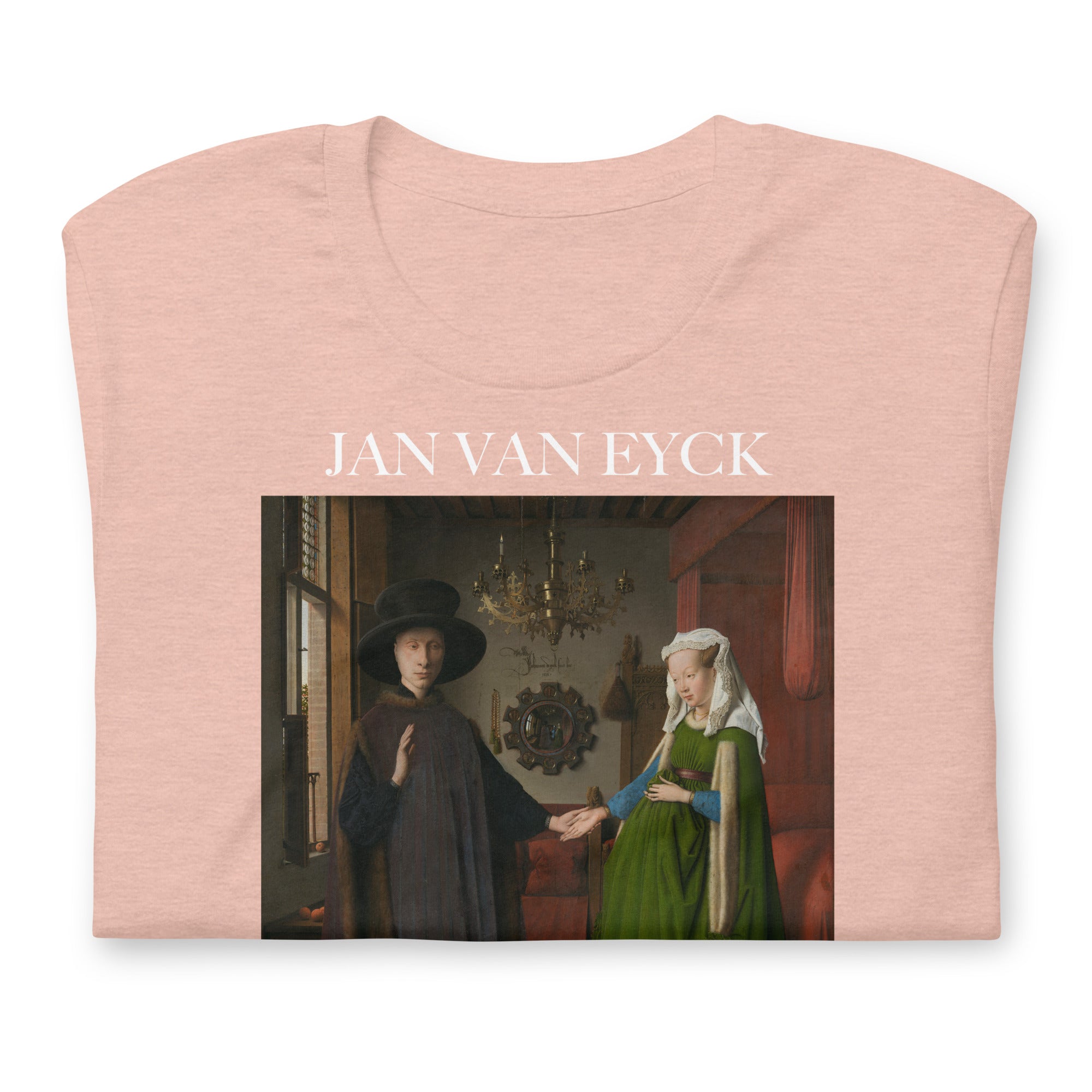 Jan van Eyck 'Het portret van Arnolfini' ("The Arnolfini Portrait") Beroemd Schilderij T-Shirt | Unisex Klassiek Kunst T-shirt