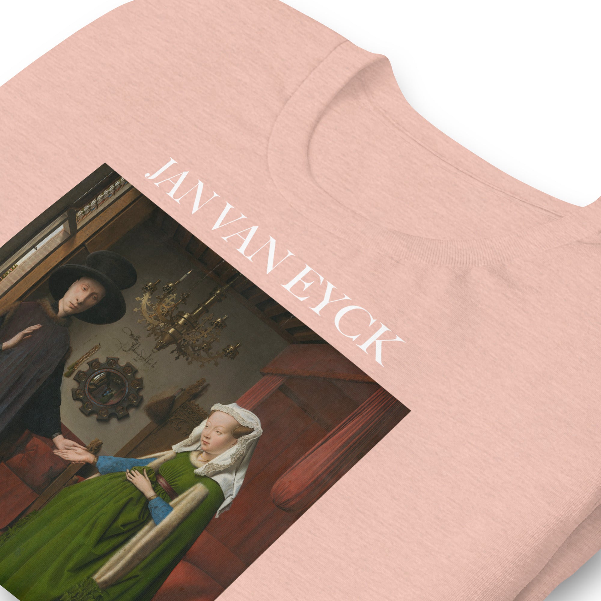 Jan van Eyck 'Het portret van Arnolfini' ("The Arnolfini Portrait") Beroemd Schilderij T-Shirt | Unisex Klassiek Kunst T-shirt