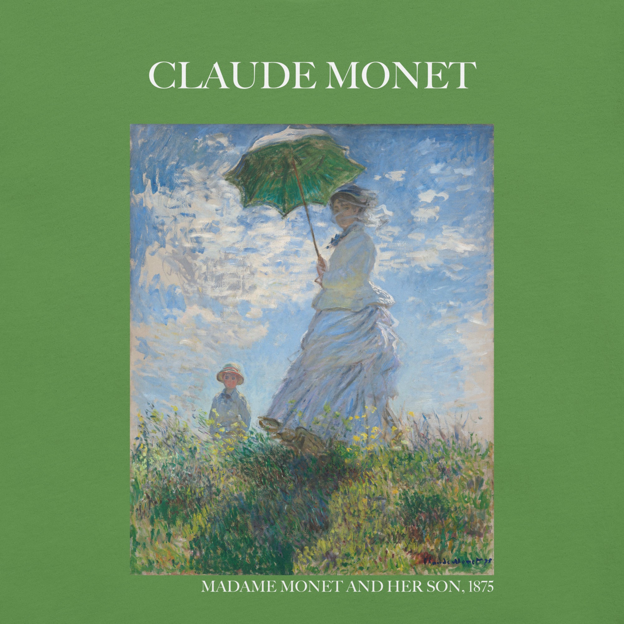Claude Monet 'Madame Monet and Her Son' Famous Painting T-Shirt | Unisex Classic Art Tee