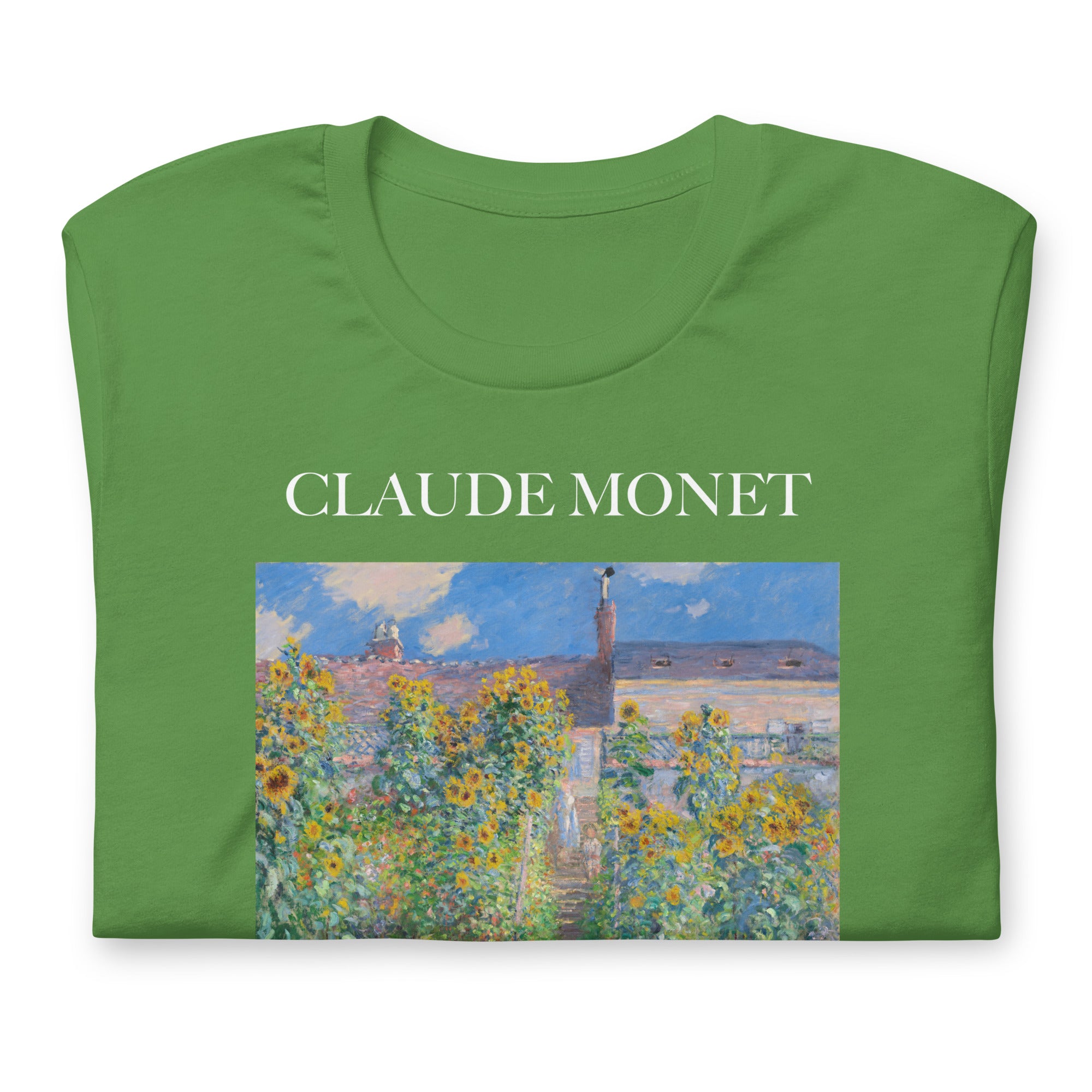 Claude Monet 'De tuin van de kunstenaar in Vétheuil' Beroemd schilderij T-shirt | Unisex klassiek kunst-T-shirt
