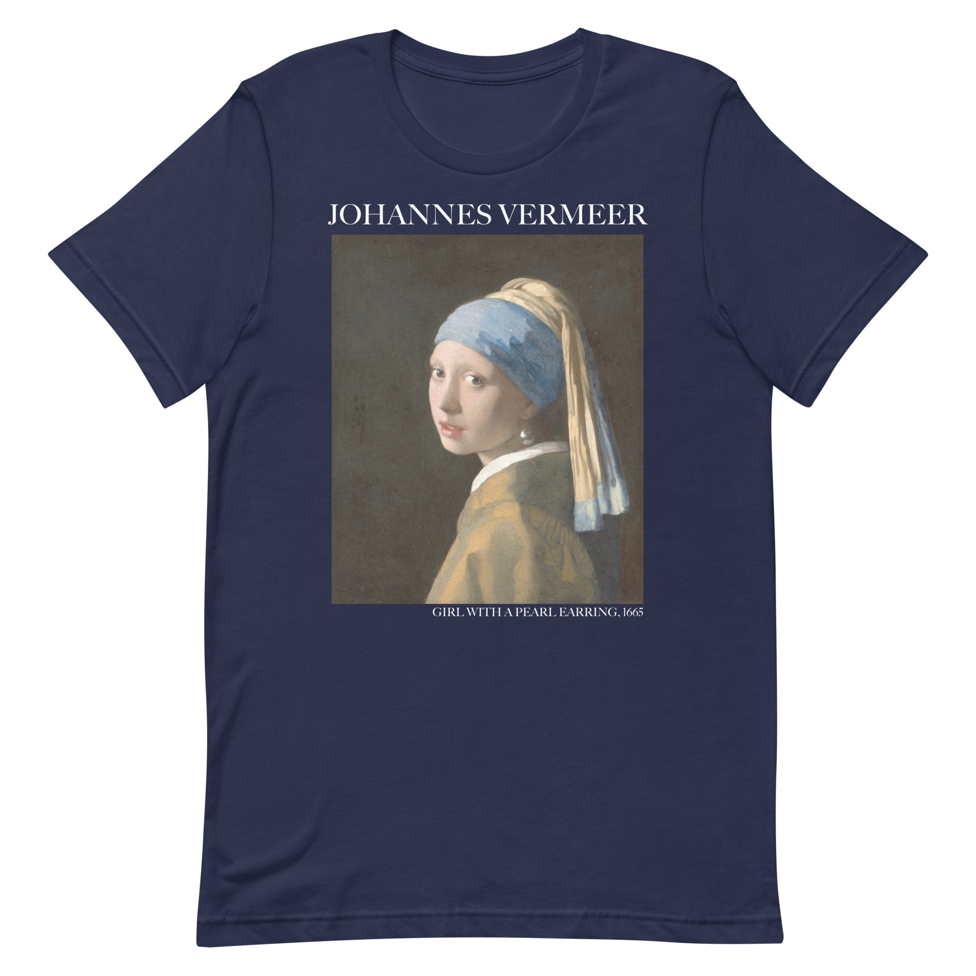 Johannes Vermeer 'Mädchen mit dem Perlenohrring' Berühmtes Gemälde T-Shirt | Unisex Klassisches Kunst-T-Shirt