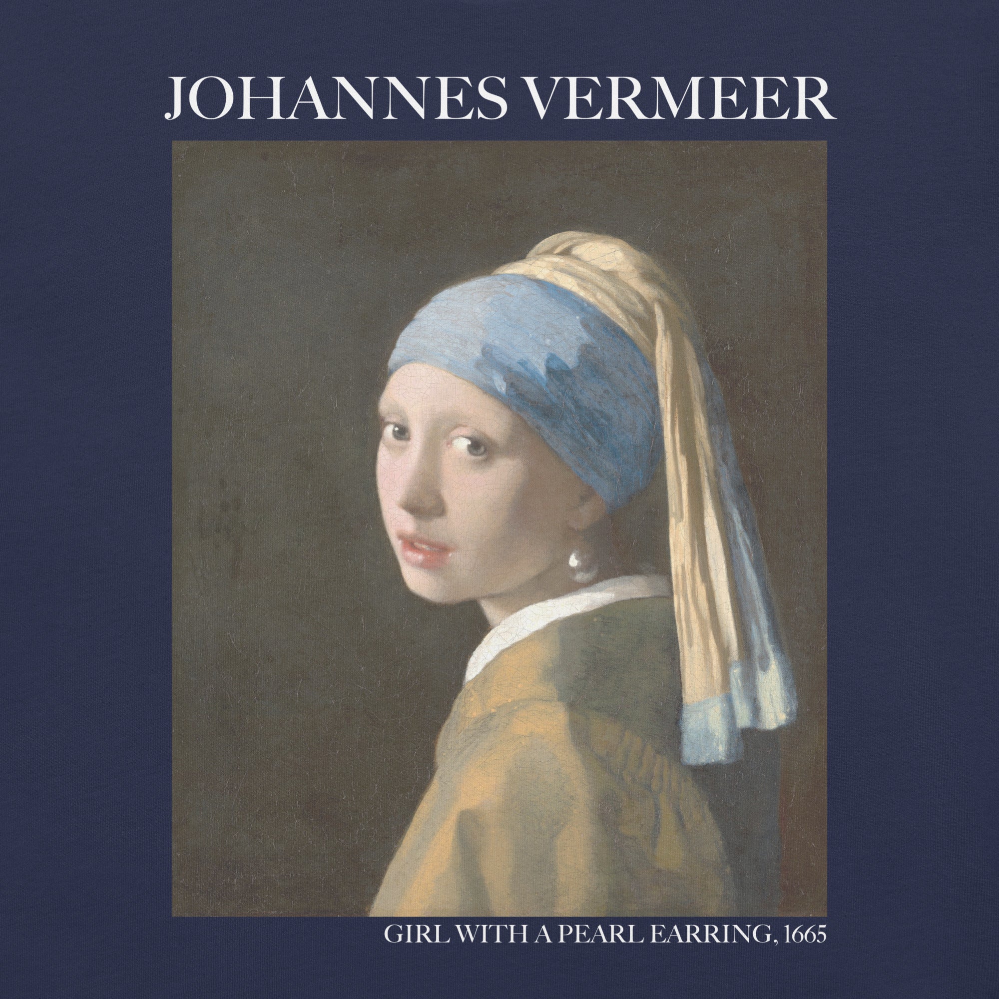 Johannes Vermeer 'Mädchen mit dem Perlenohrring' Berühmtes Gemälde T-Shirt | Unisex Klassisches Kunst-T-Shirt