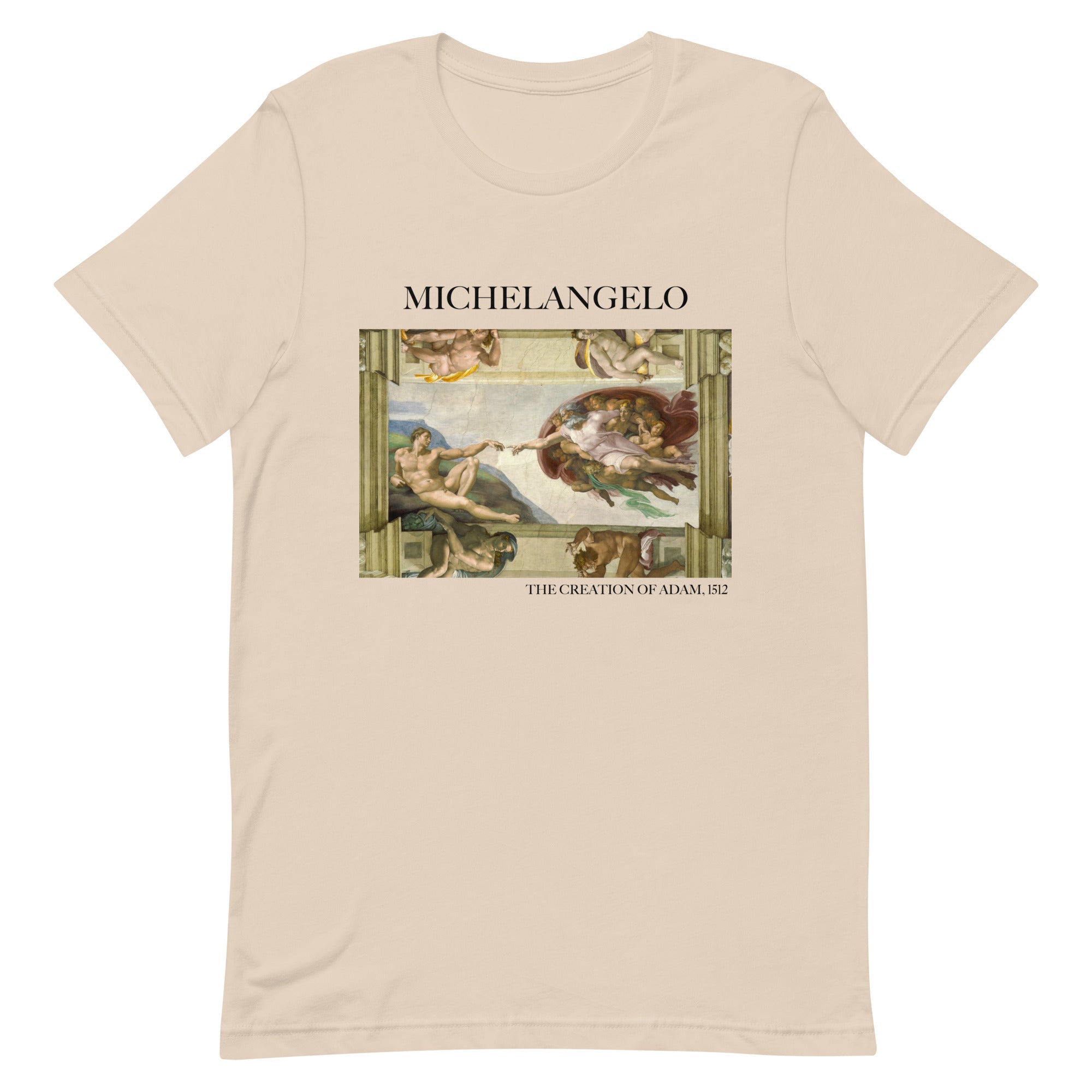 Michelangelo 'De creatie van Adam' Beroemd schilderij T-shirt | Unisex klassiek kunst-T-shirt