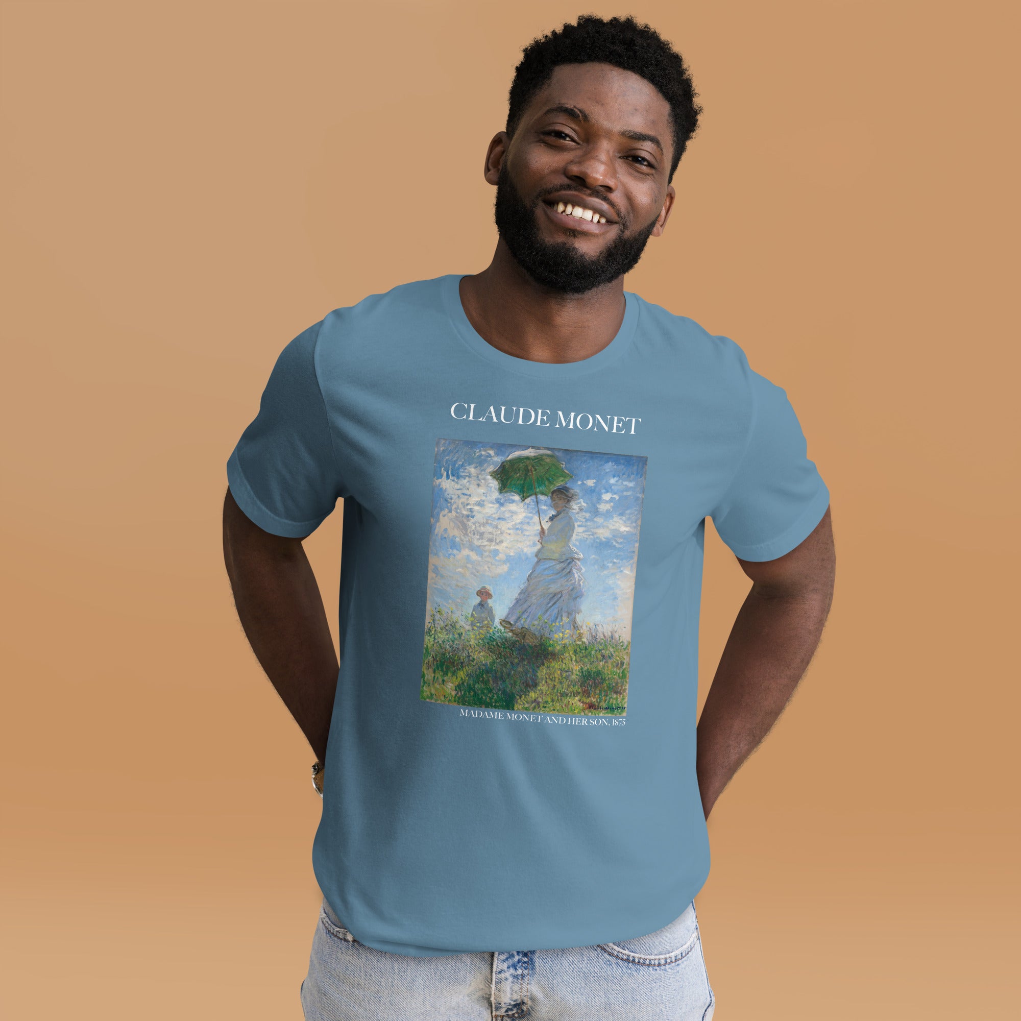 Claude Monet 'Madame Monet and Her Son' Famous Painting T-Shirt | Unisex Classic Art Tee