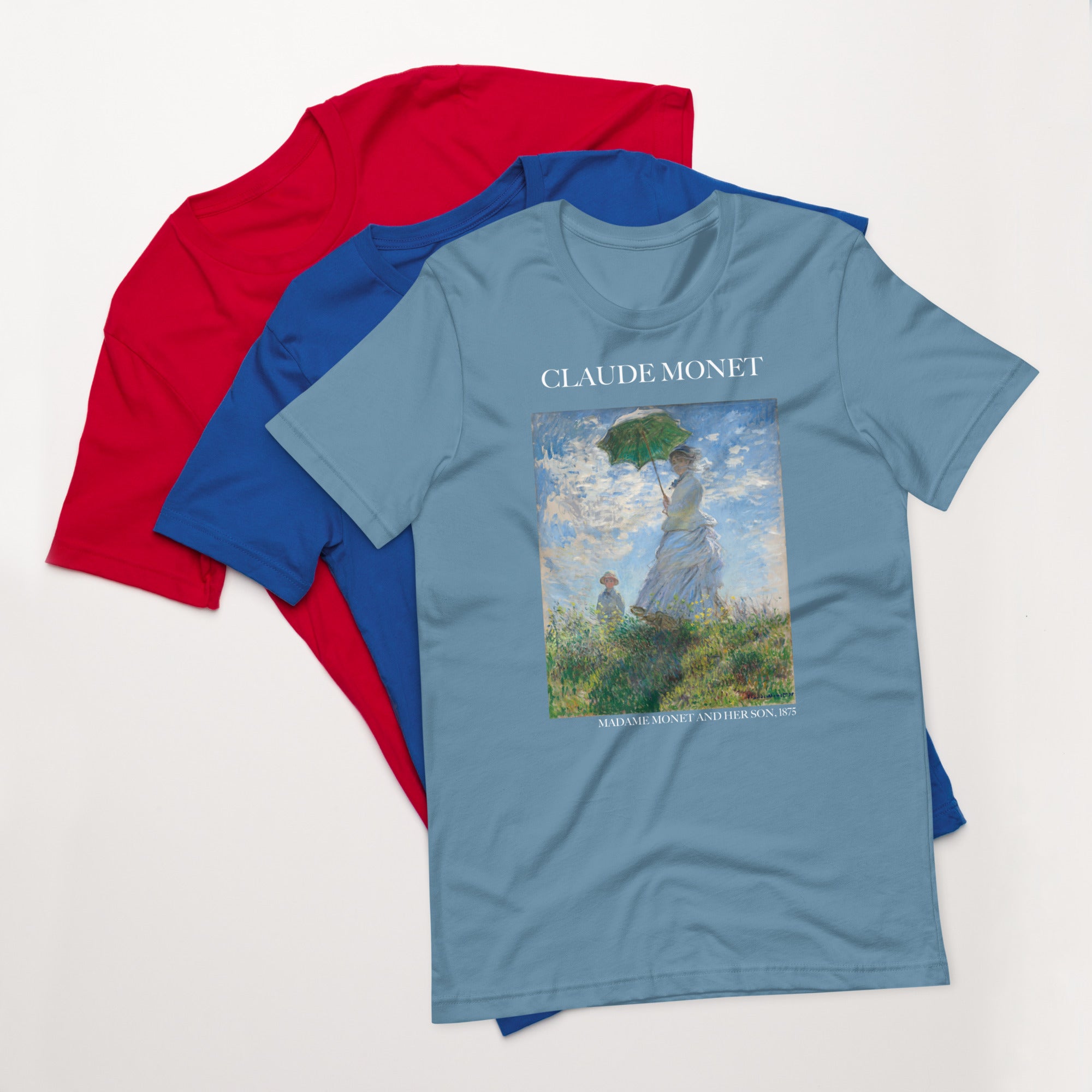Claude Monet 'Madame Monet and Her Son' Famous Painting T-Shirt | Unisex Classic Art Tee