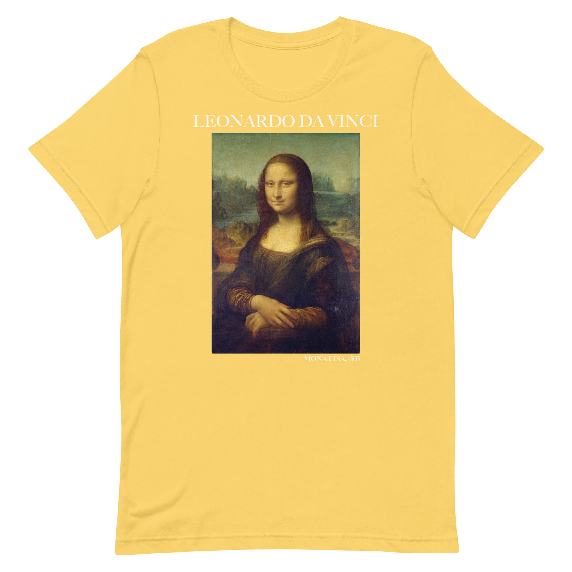 Beroemde schilderij van Leonardo da Vinci 'Mona Lisa' T-shirt | Unisex klassiek kunst-T-shirt
