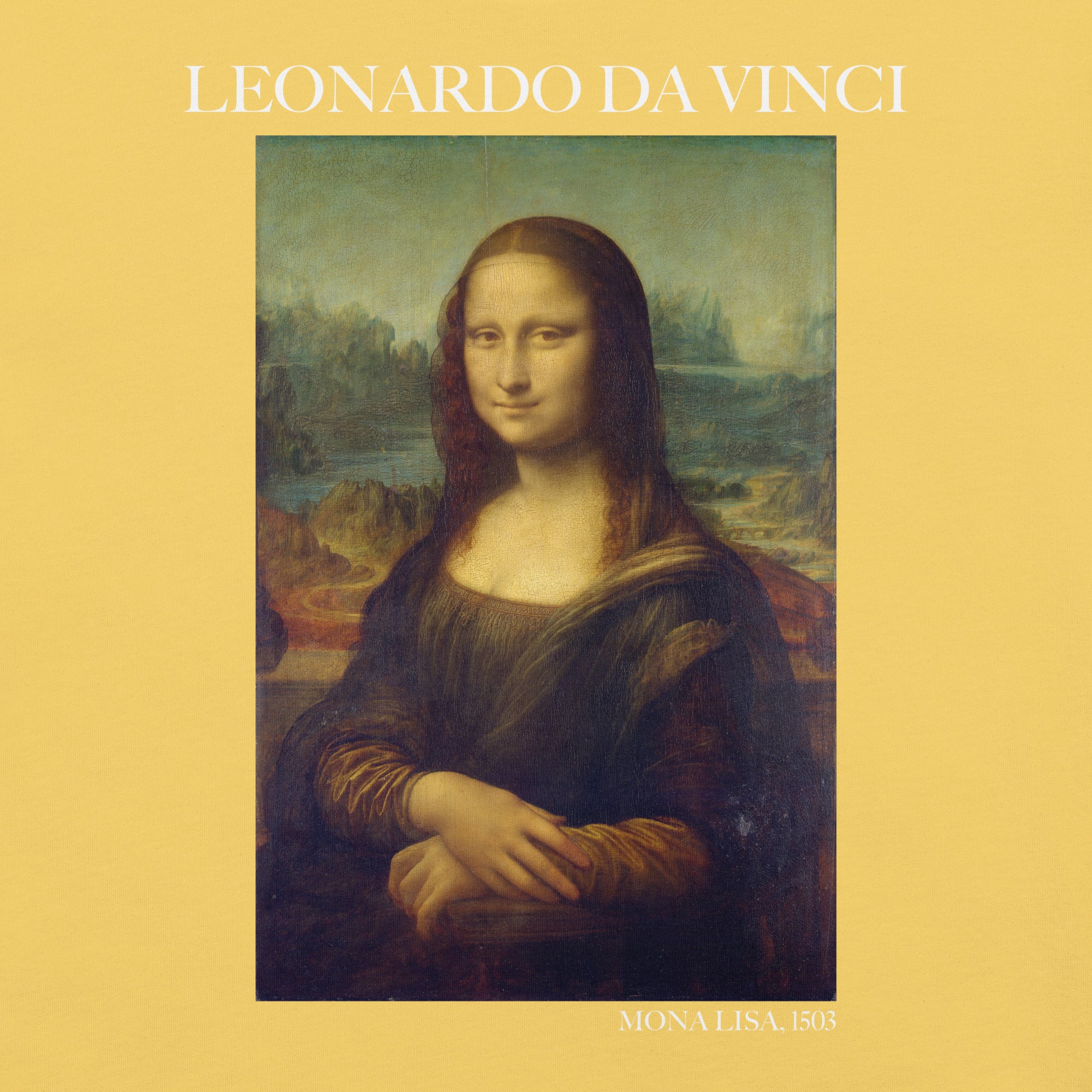 Beroemde schilderij van Leonardo da Vinci 'Mona Lisa' T-shirt | Unisex klassiek kunst-T-shirt