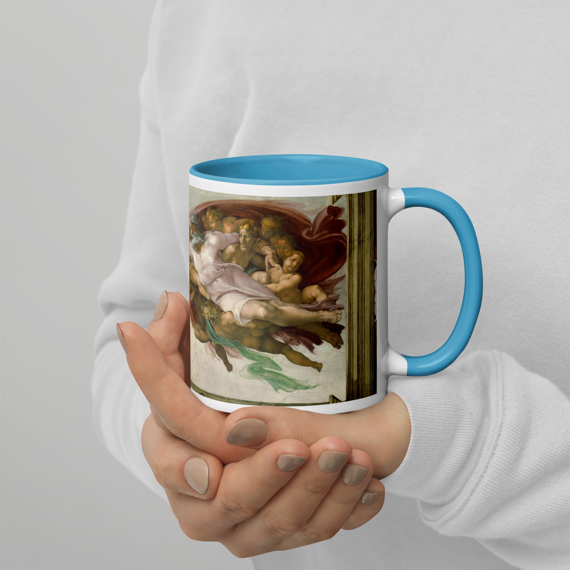 Keramiktasse „Die Erschaffung Adams“ von Michelangelo, berühmtes Gemälde | Hochwertige Kunsttasse
