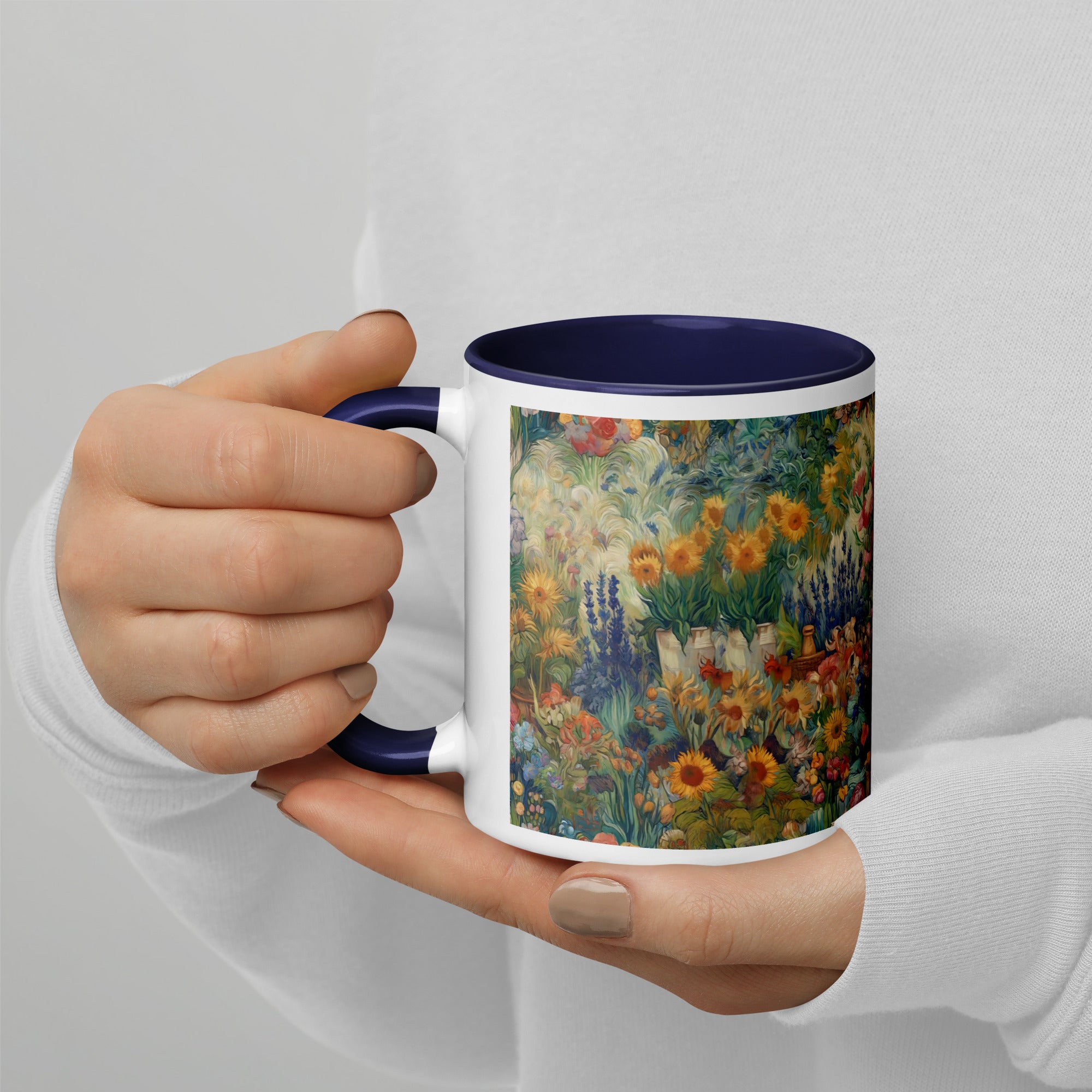 Keramiktasse „Garten von Arles“ von Vincent van Gogh, berühmtes Gemälde | Hochwertige Kunsttasse