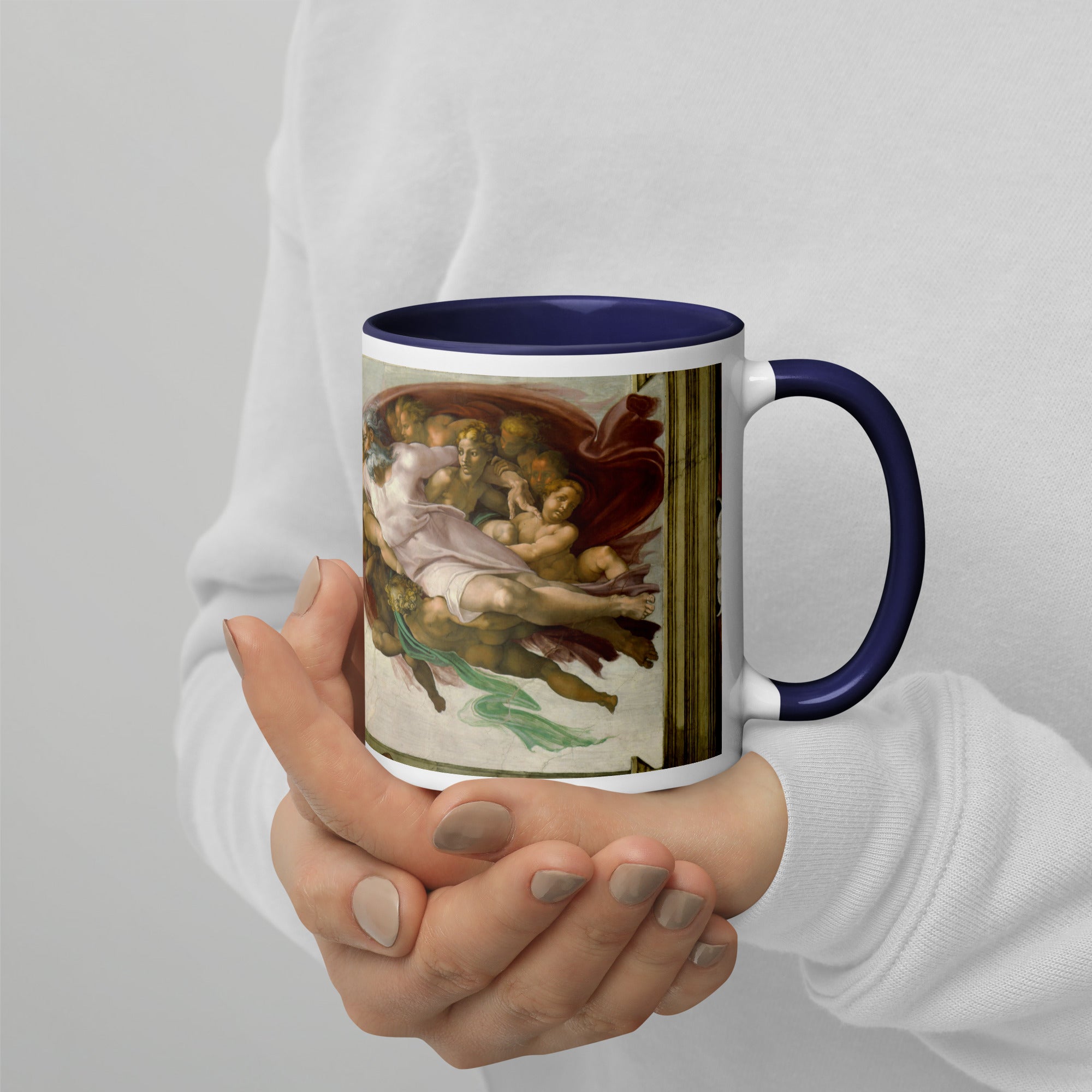 Keramiktasse „Die Erschaffung Adams“ von Michelangelo, berühmtes Gemälde | Hochwertige Kunsttasse