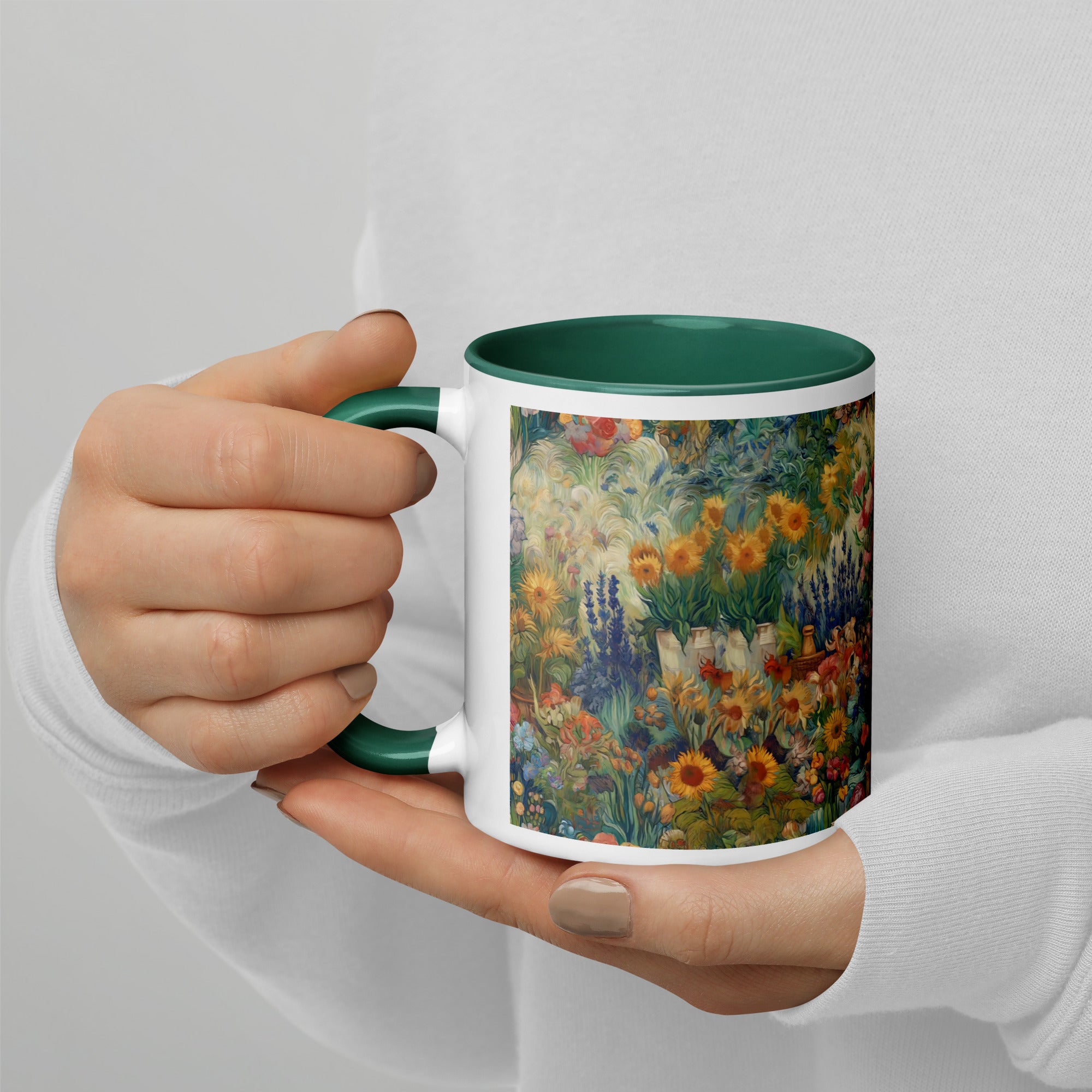 Keramiktasse „Garten von Arles“ von Vincent van Gogh, berühmtes Gemälde | Hochwertige Kunsttasse