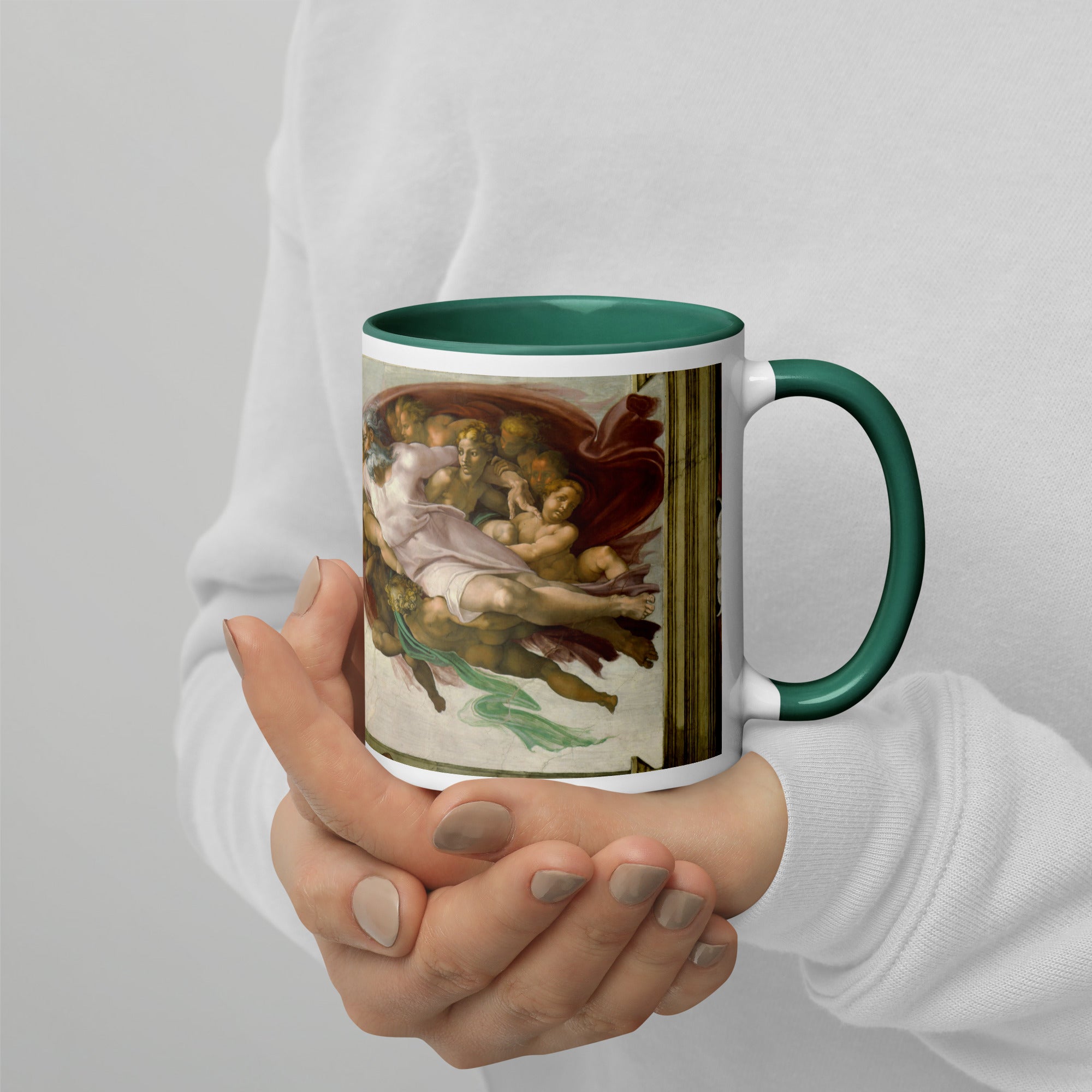 Keramiktasse „Die Erschaffung Adams“ von Michelangelo, berühmtes Gemälde | Hochwertige Kunsttasse