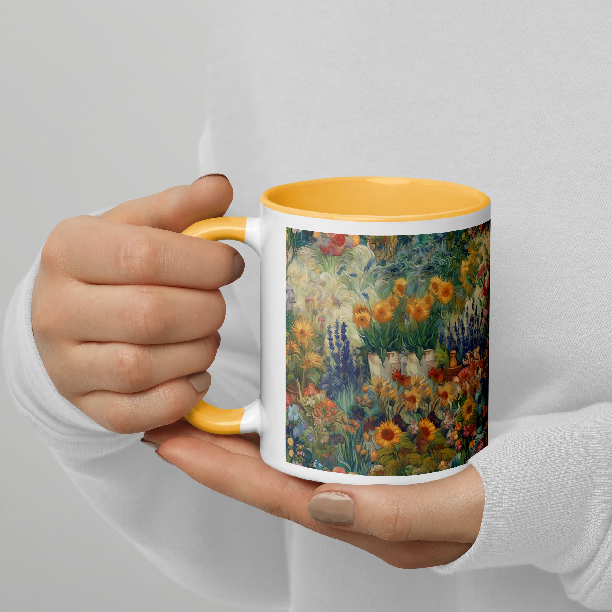 Keramiktasse „Garten von Arles“ von Vincent van Gogh, berühmtes Gemälde | Hochwertige Kunsttasse