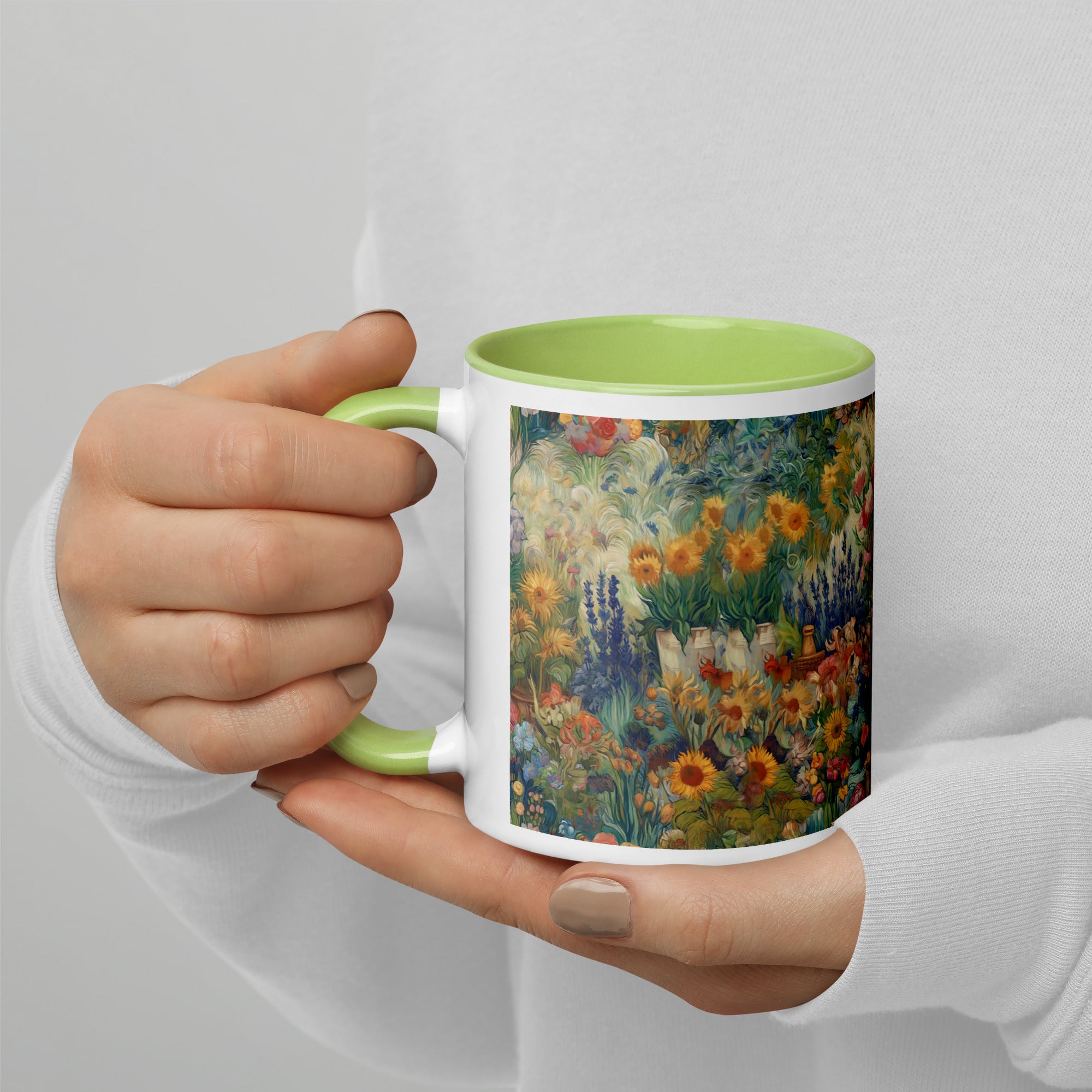Keramiktasse „Garten von Arles“ von Vincent van Gogh, berühmtes Gemälde | Hochwertige Kunsttasse